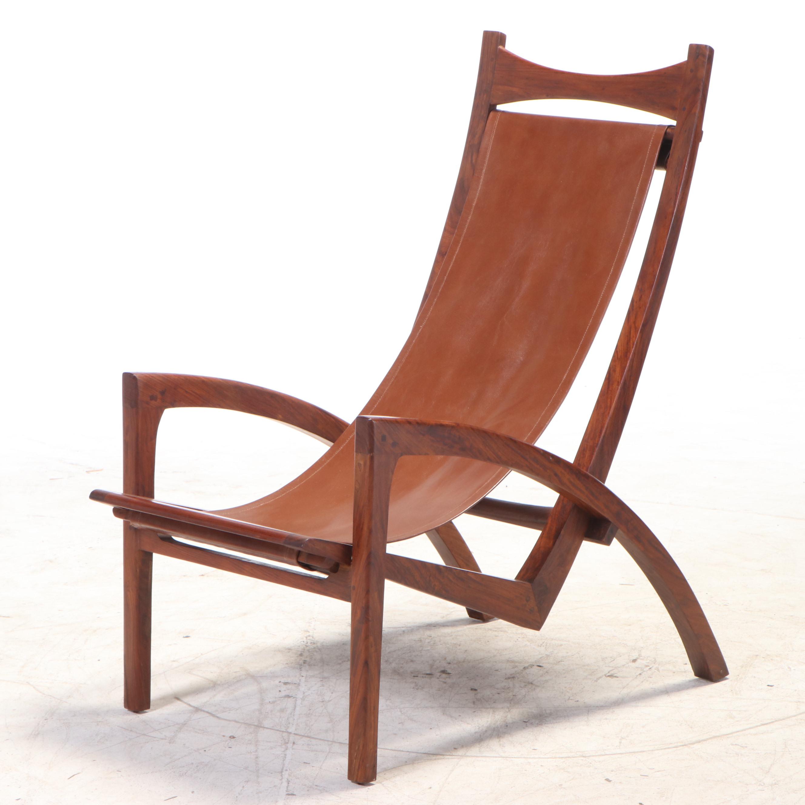 Three Mid Century Modern Teak "Sling" Deck Chairs