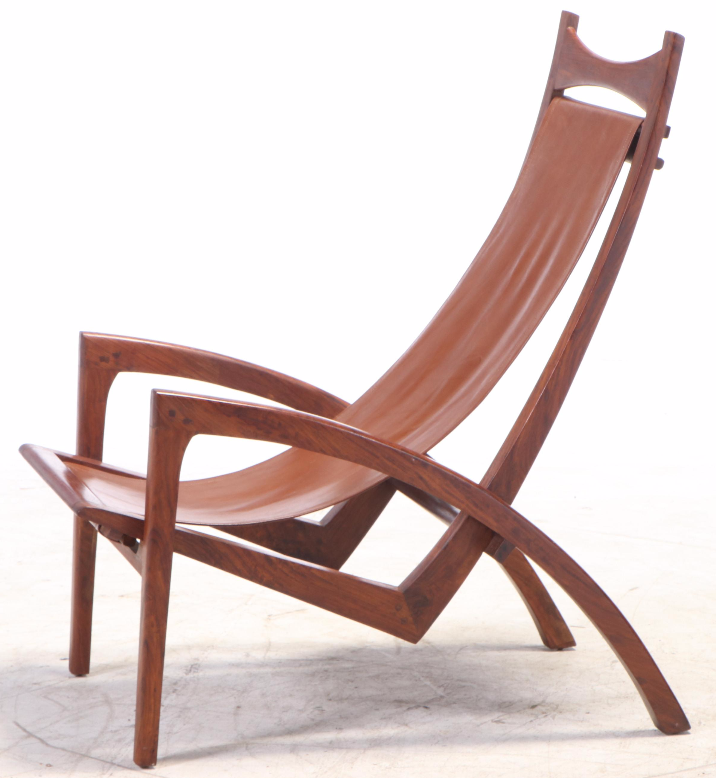 Three Mid Century Modern Teak "Sling" Deck Chairs