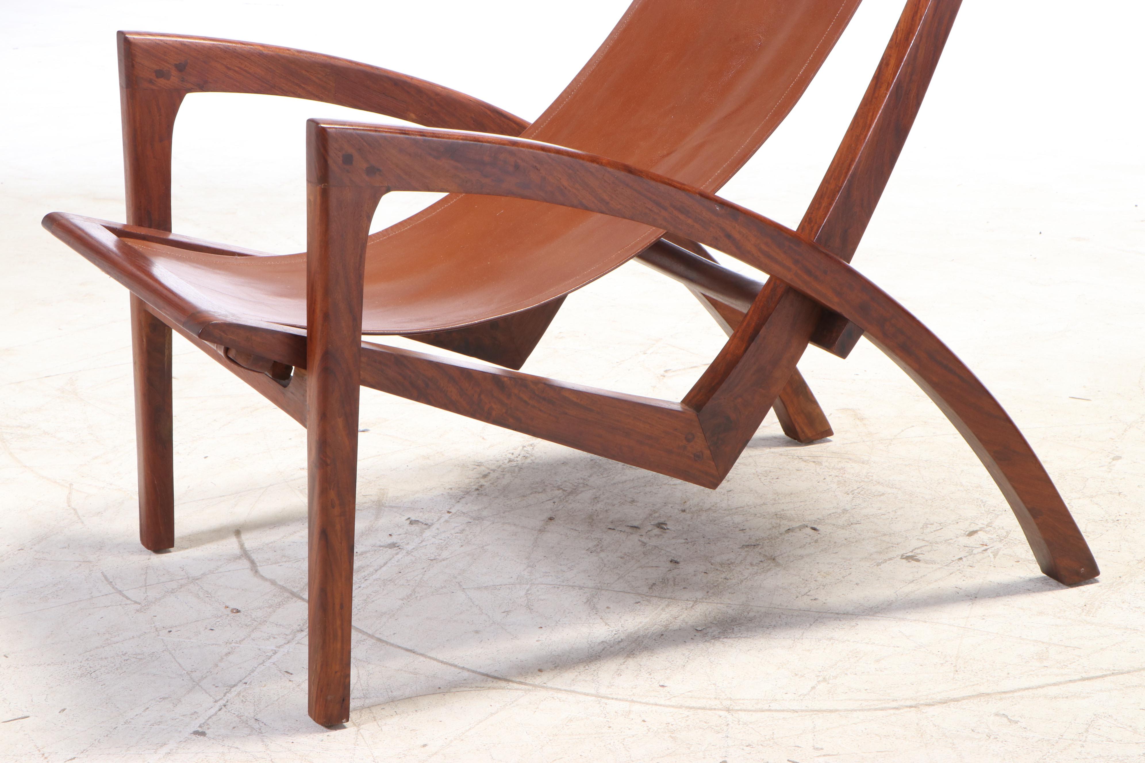 Three Mid Century Modern Teak "Sling" Deck Chairs