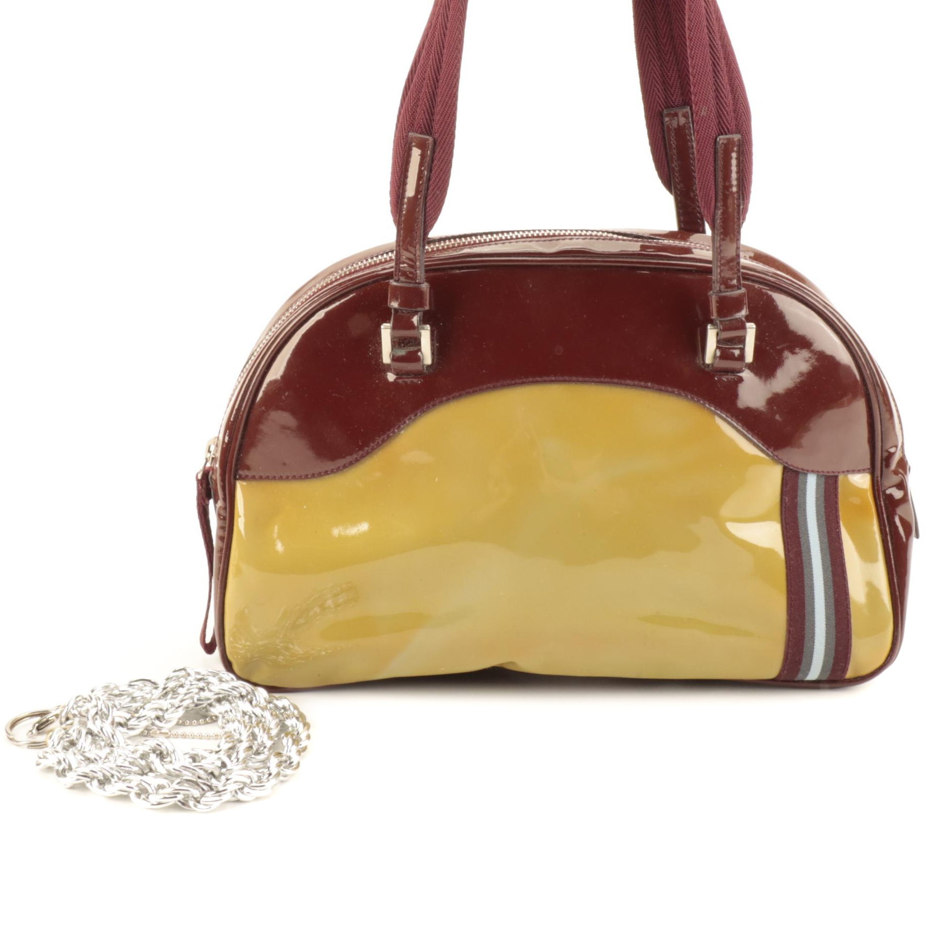 Prada Small Bowler Tote in Multicolor Patent Leather