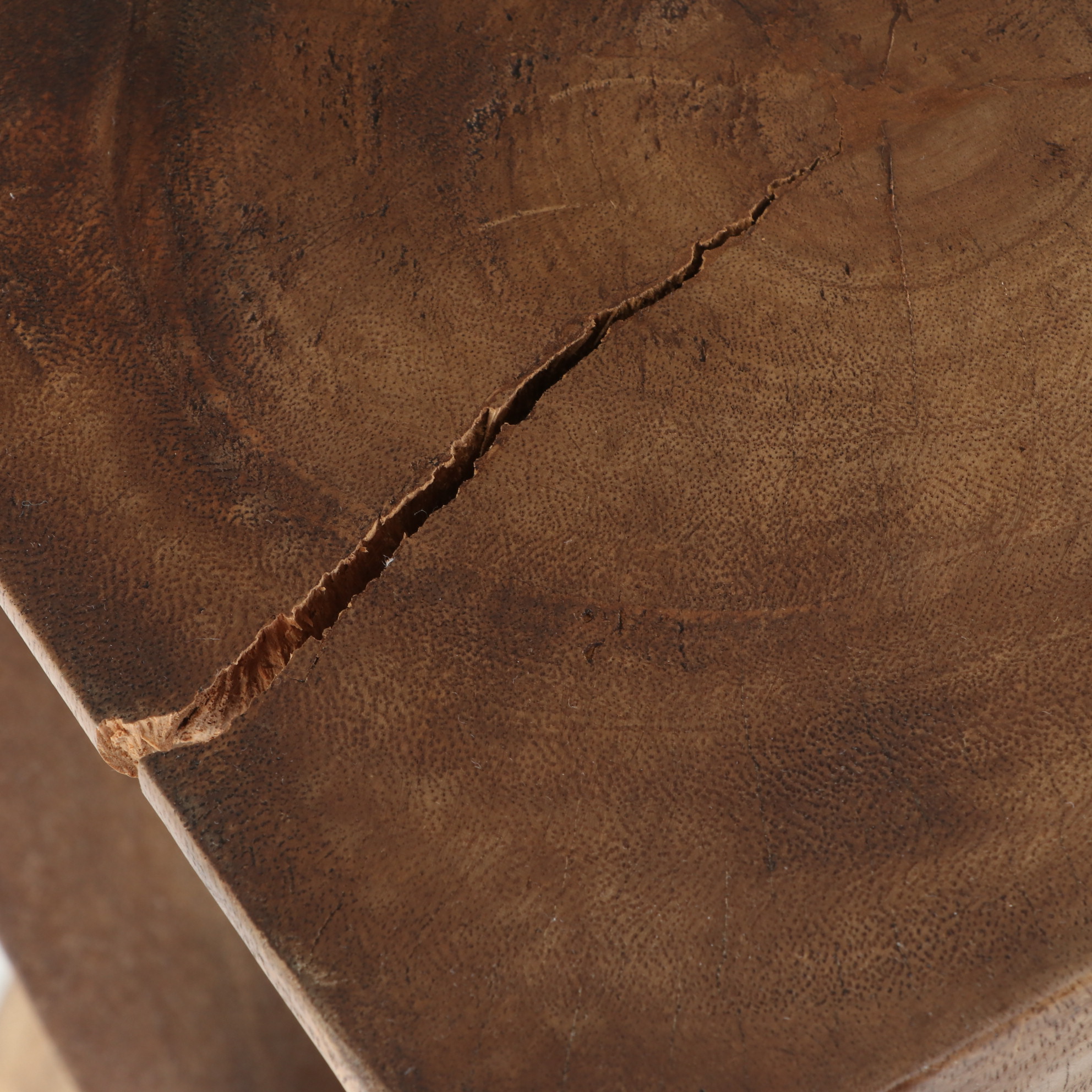Natural Wood Twist Accent Table