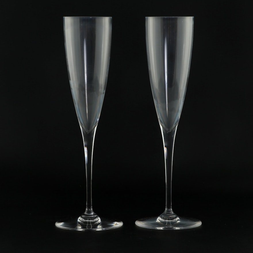 Baccarat "Dom Perignon" Crystal Champagne Flutes, 1960s