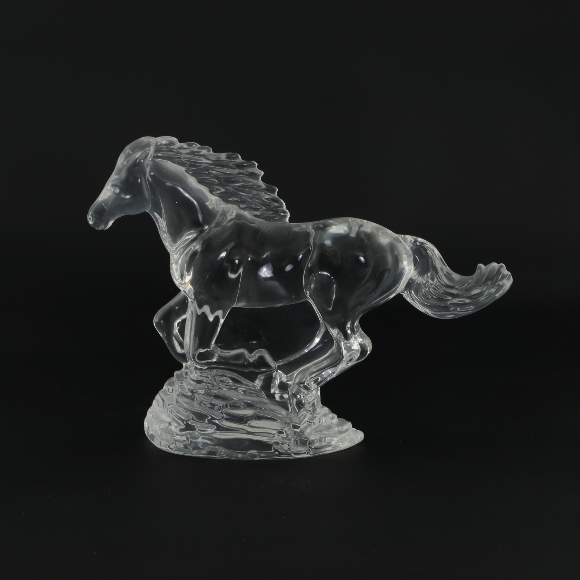 Waterford Crystal Running Horse and Clover Paperweight