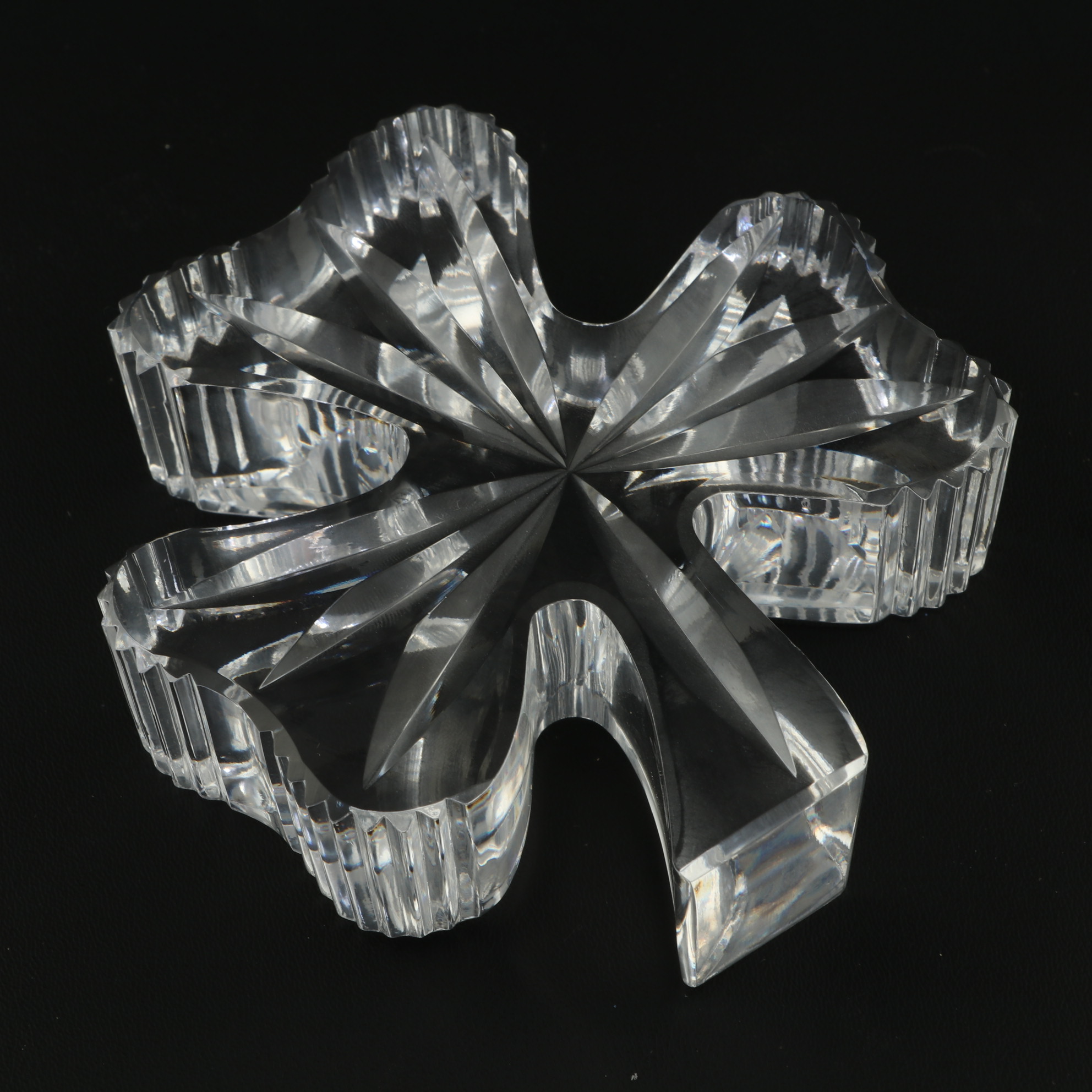 Waterford Crystal Running Horse and Clover Paperweight
