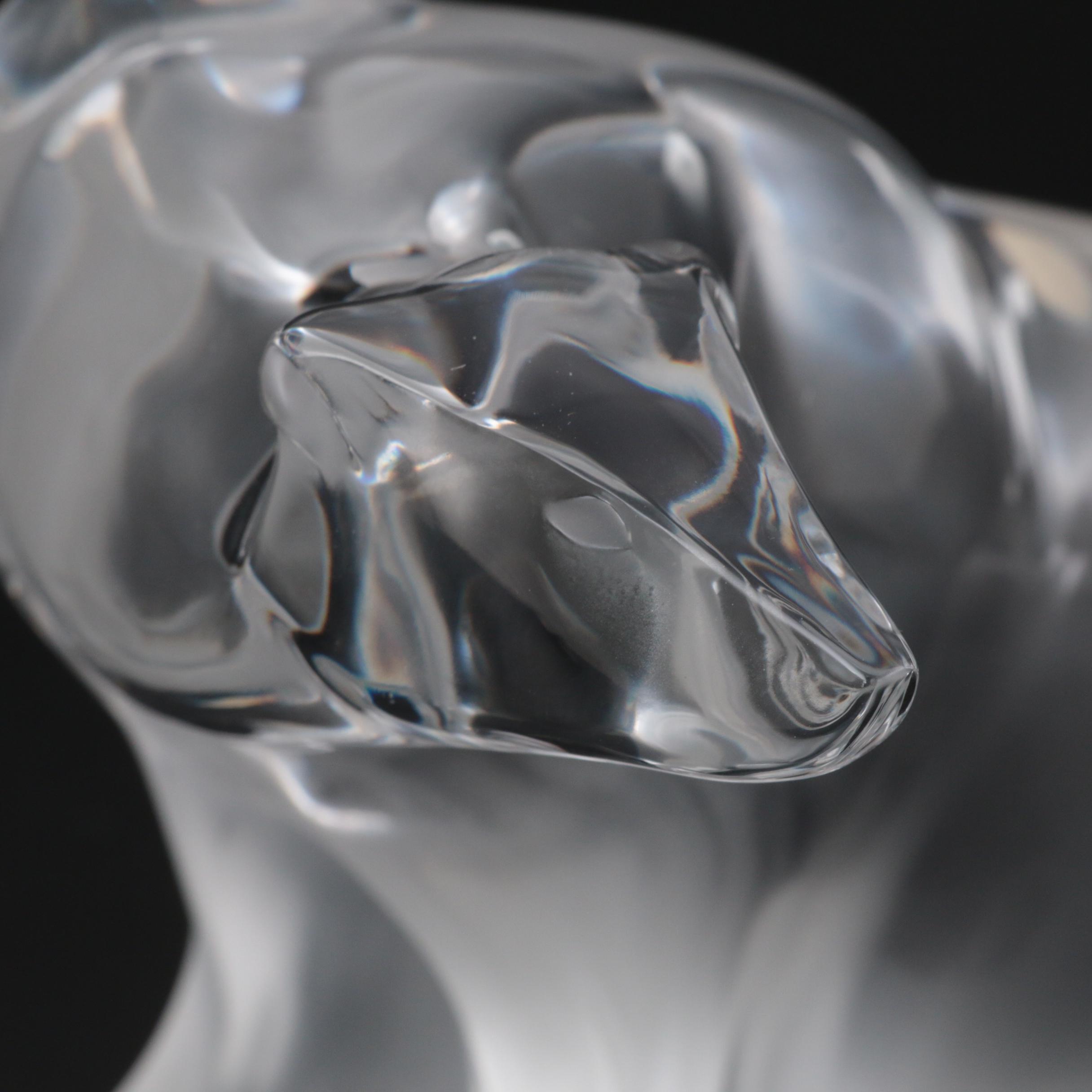 Lalique "Ours" Crystal Polar Bear Figurine
