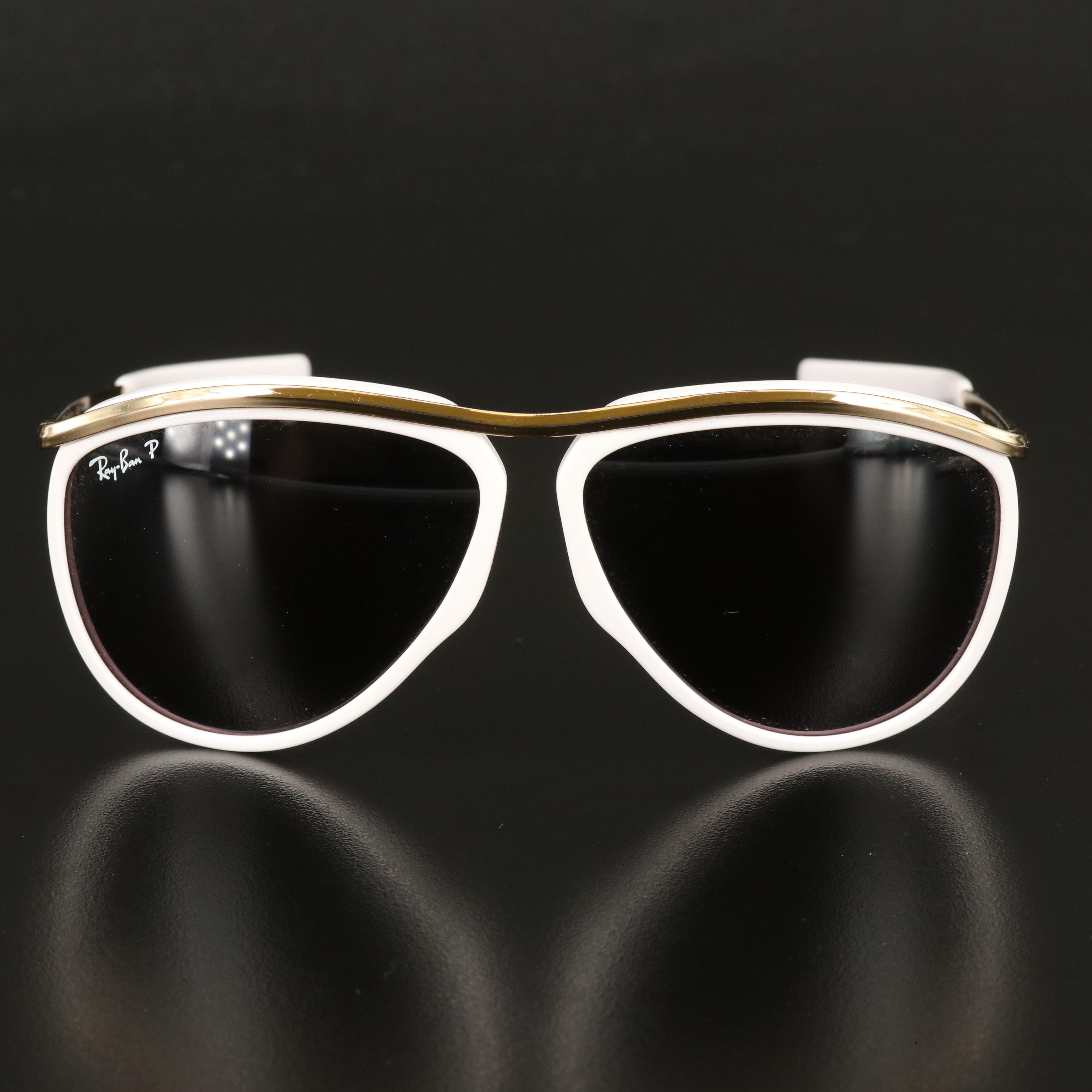 Ray-Ban RB2219 Polarized Olympian Aviator Sunglasses with Case