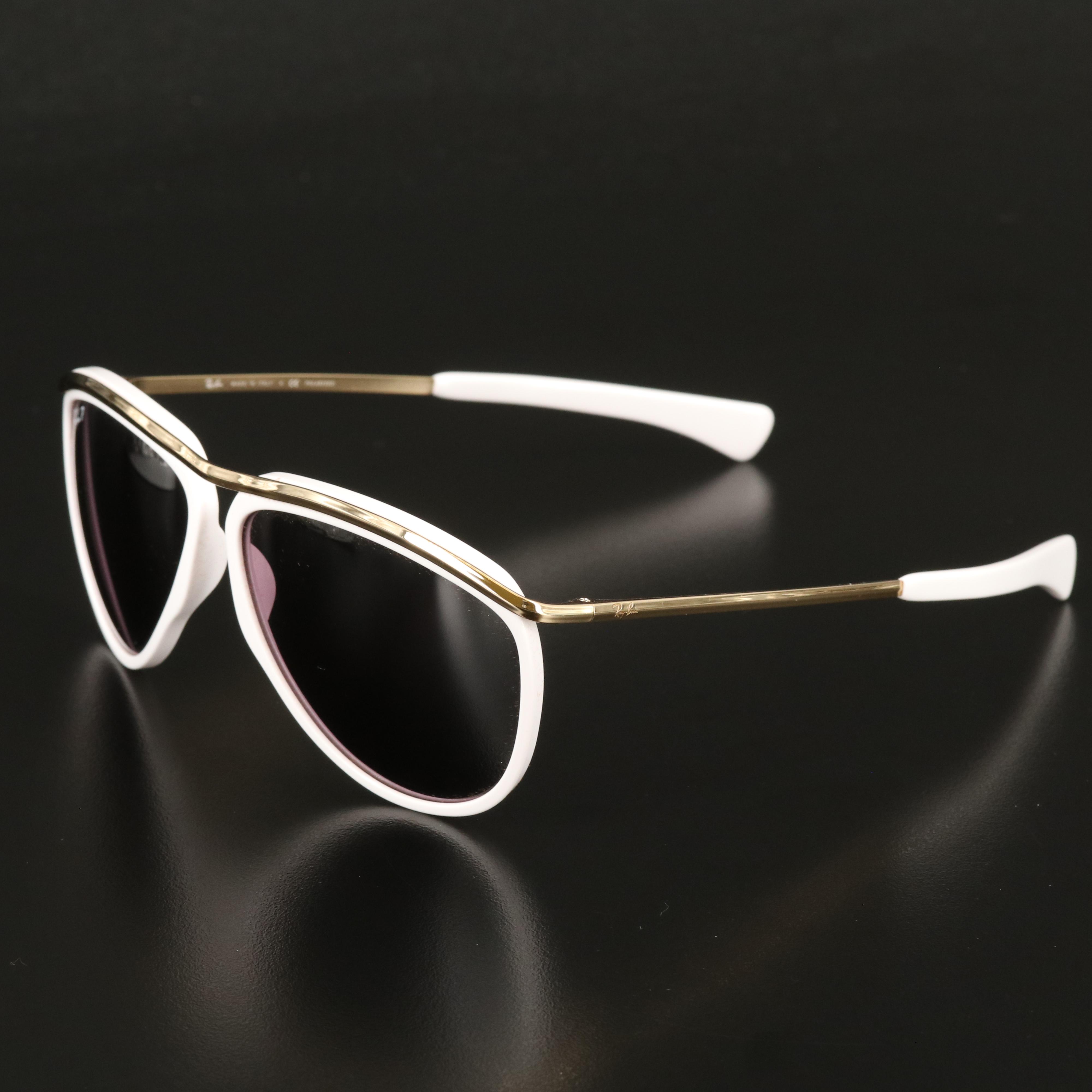 Ray-Ban RB2219 Polarized Olympian Aviator Sunglasses with Case