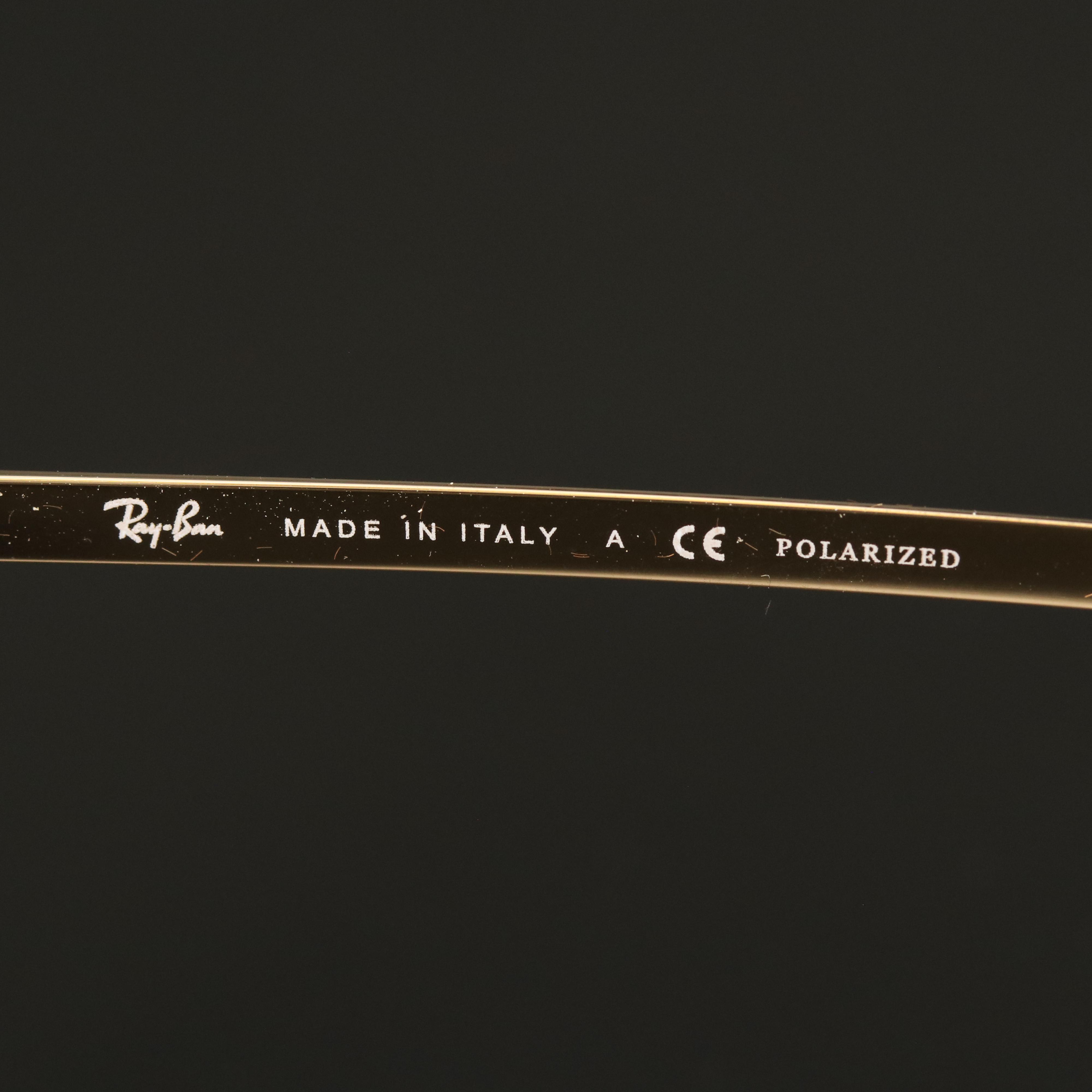 Ray-Ban RB2219 Polarized Olympian Aviator Sunglasses with Case