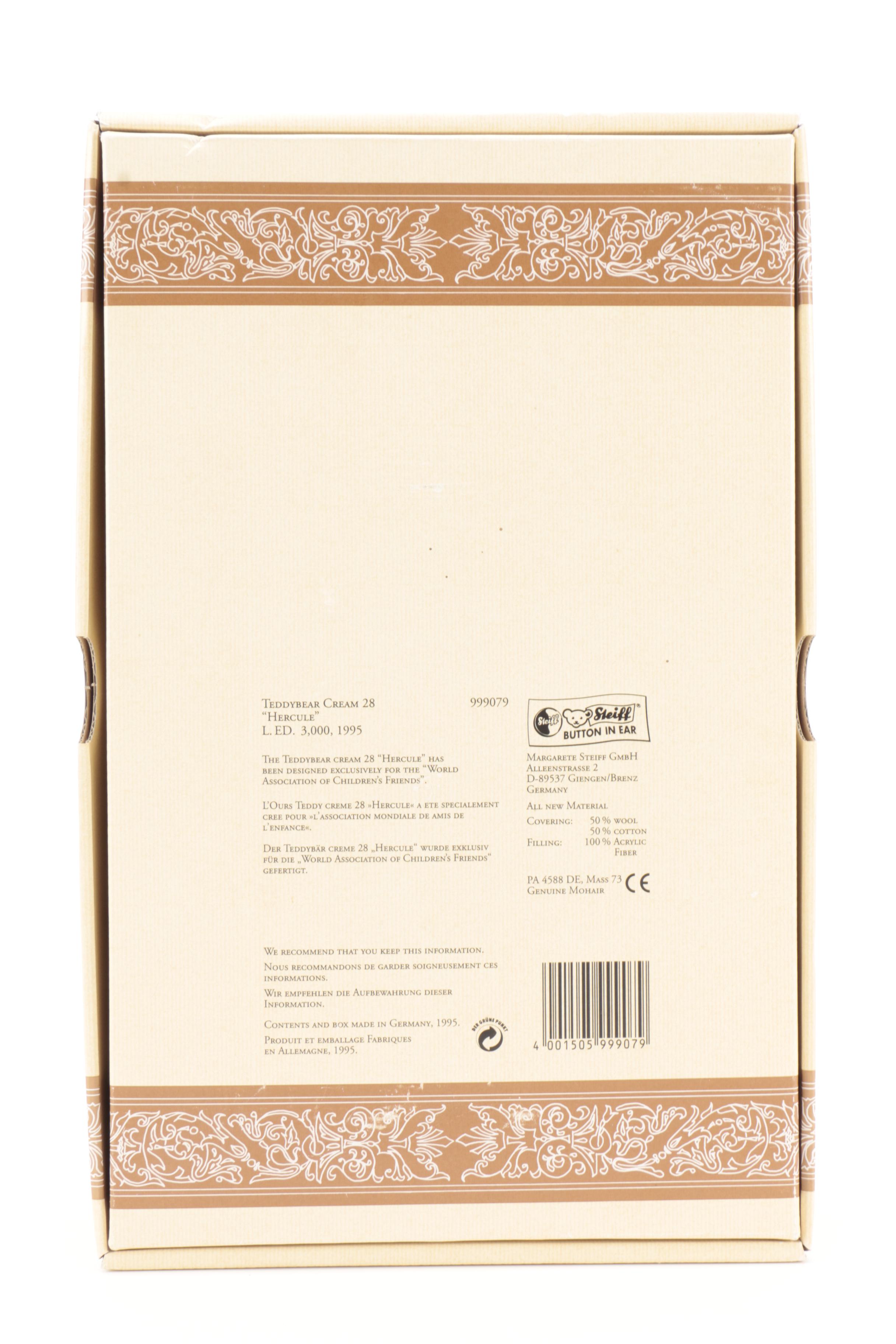 Steiff Mohair Plush Stuffed Animals Including Hercule Teddy Bear 28