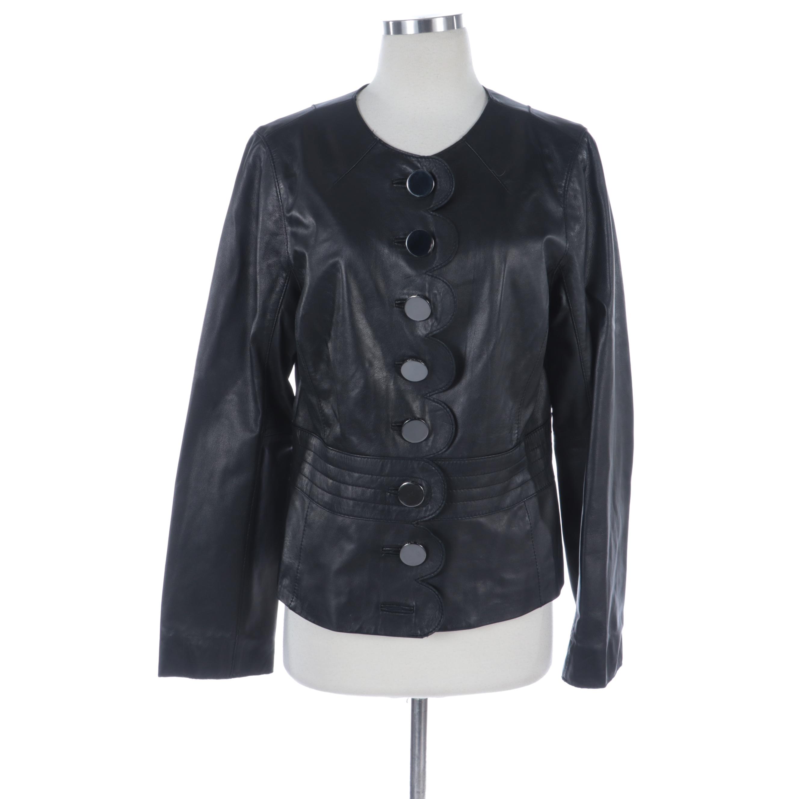 Tory Burch Cordelia Black Leather Jacket