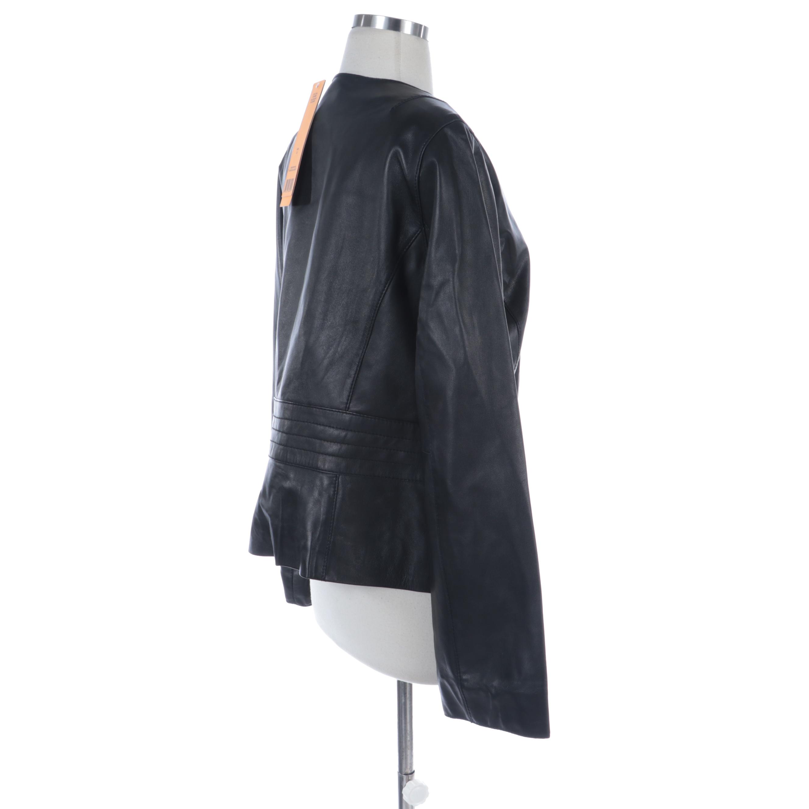 Tory Burch Cordelia Black Leather Jacket