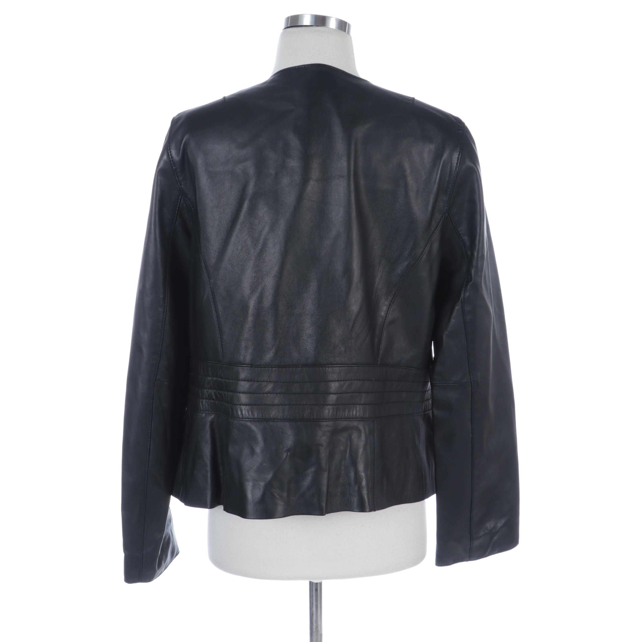 Tory Burch Cordelia Black Leather Jacket