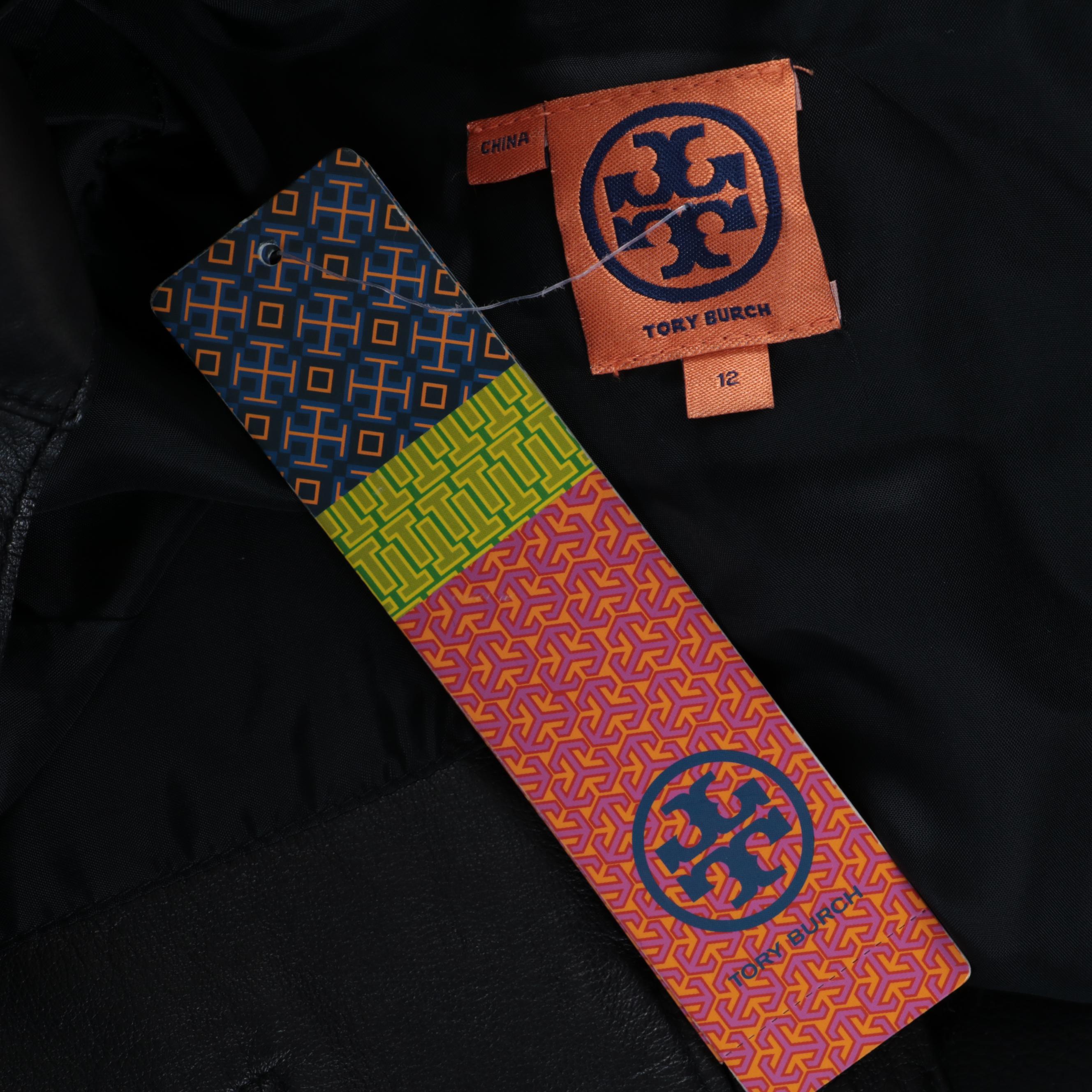 Tory Burch Cordelia Black Leather Jacket