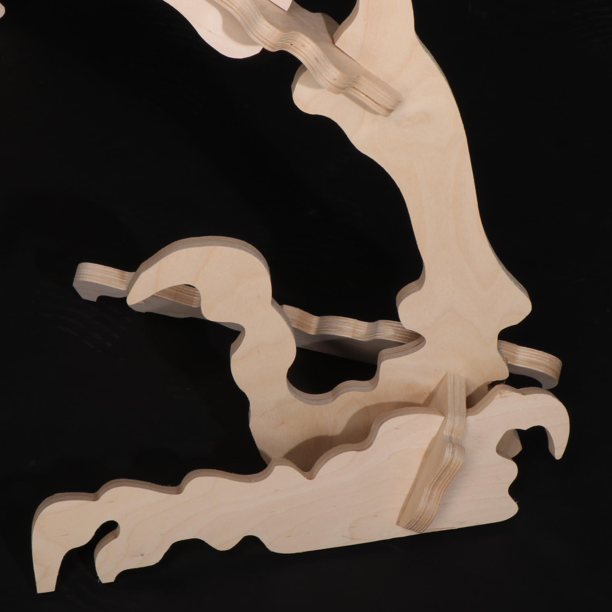 B. C. Bones "Velociraptor" Life Size 3D Plywood Skeleton Model, 1999