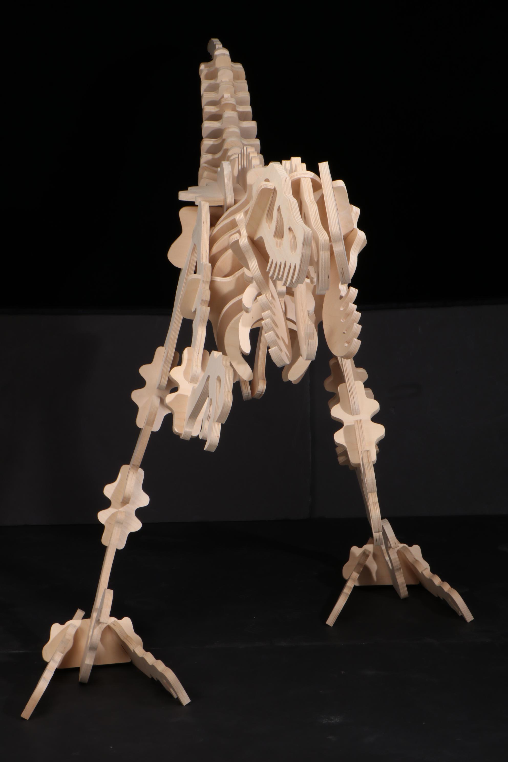 B. C. Bones "Velociraptor" Life Size 3D Plywood Skeleton Model, 1999