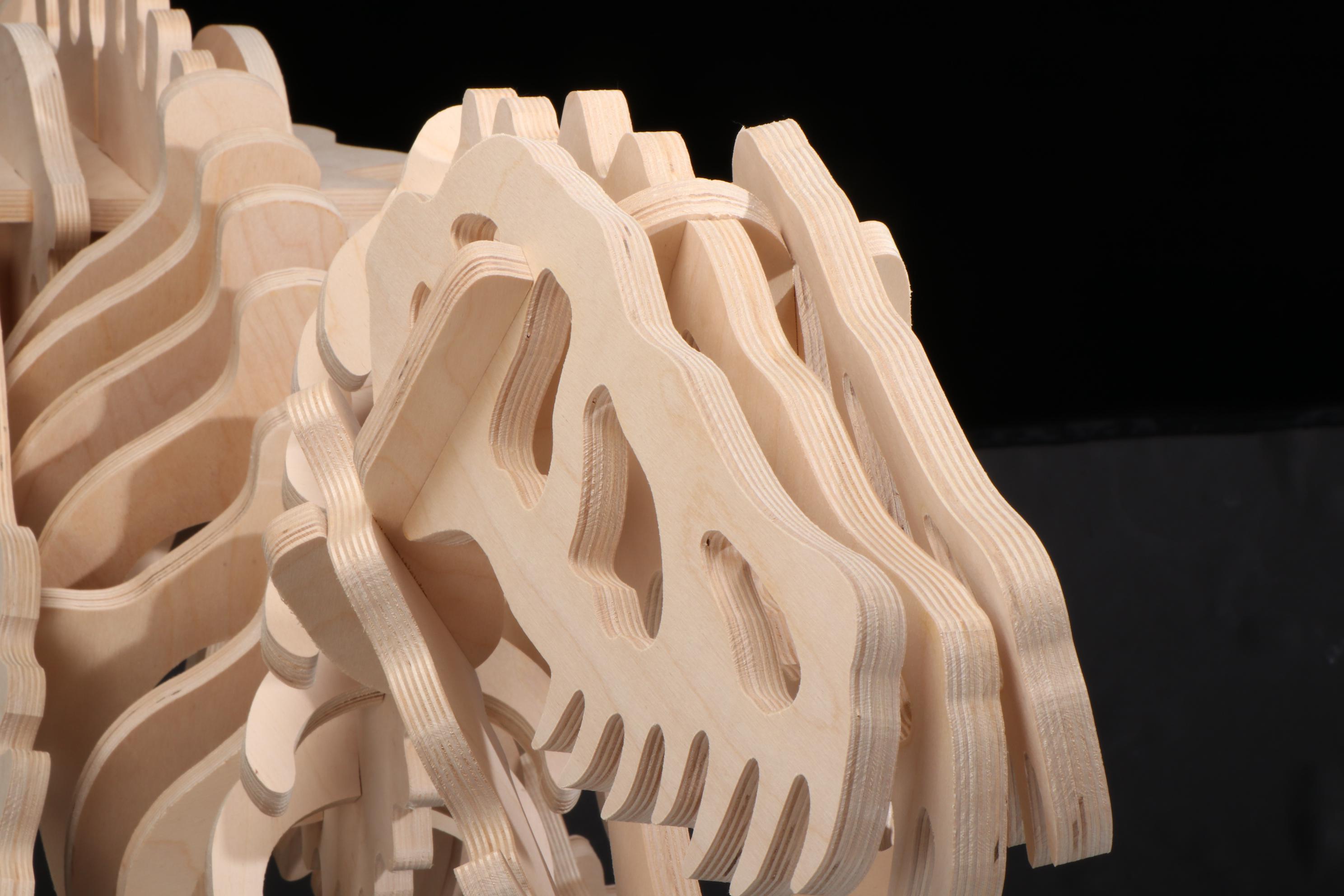 B. C. Bones "Velociraptor" Life Size 3D Plywood Skeleton Model, 1999