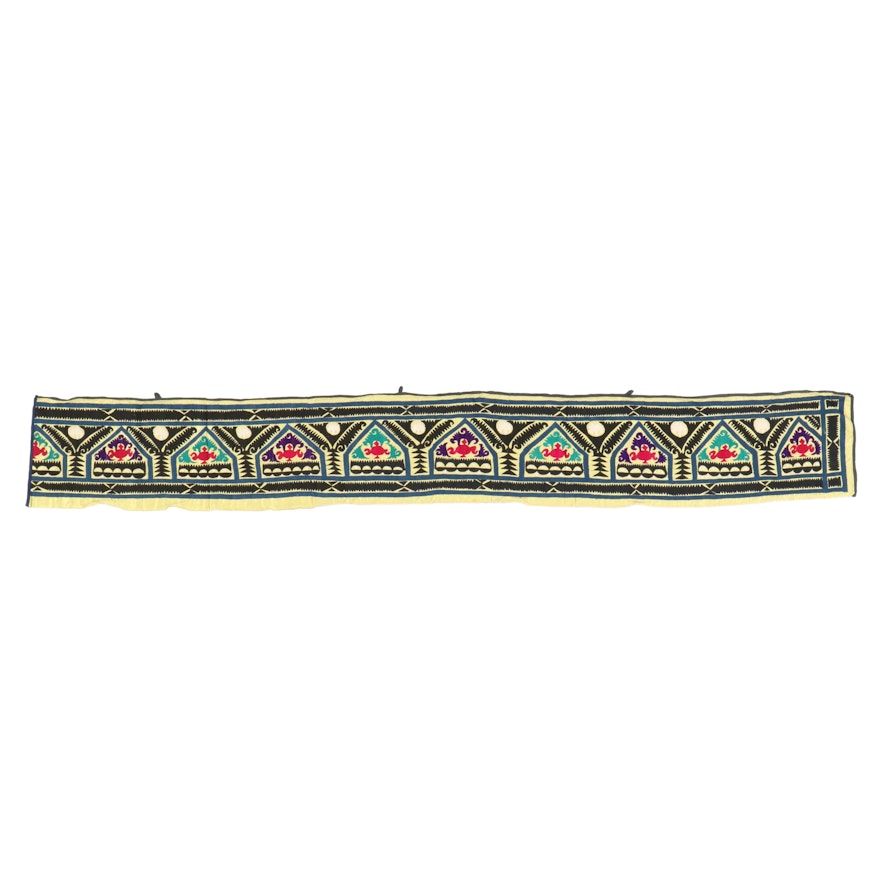 Handmade Central Asian Embroidered Zardevor Wall Hanging