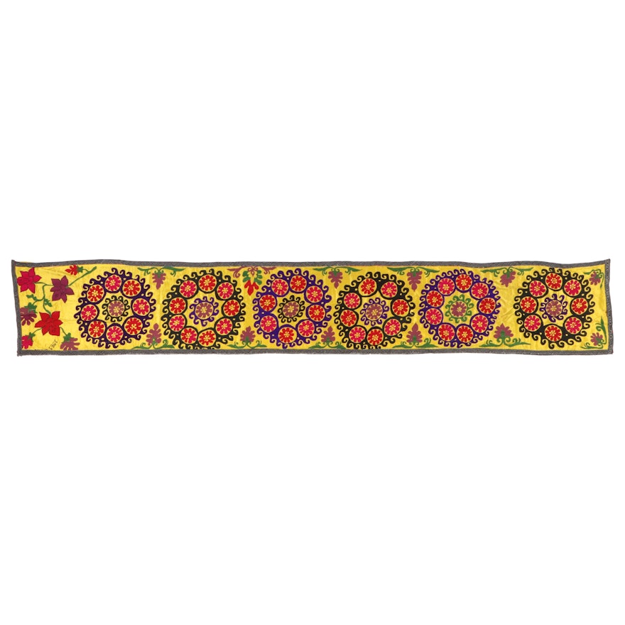 Handmade Central Asian Embroidered Zardevor Wall Hanging