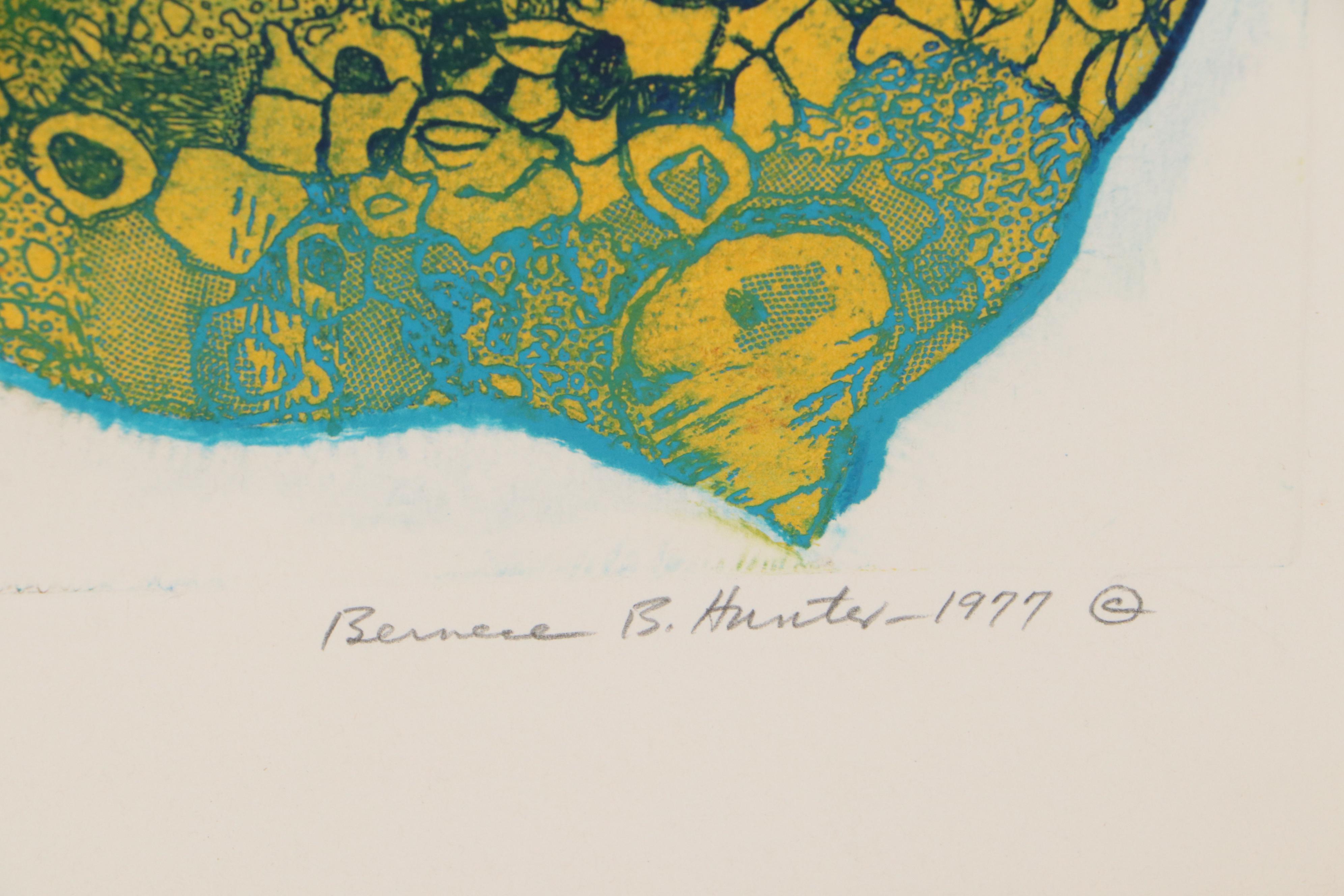 Bernece Berkman-Hunter Color Etching With Aquatint "Land's Edge," 1977