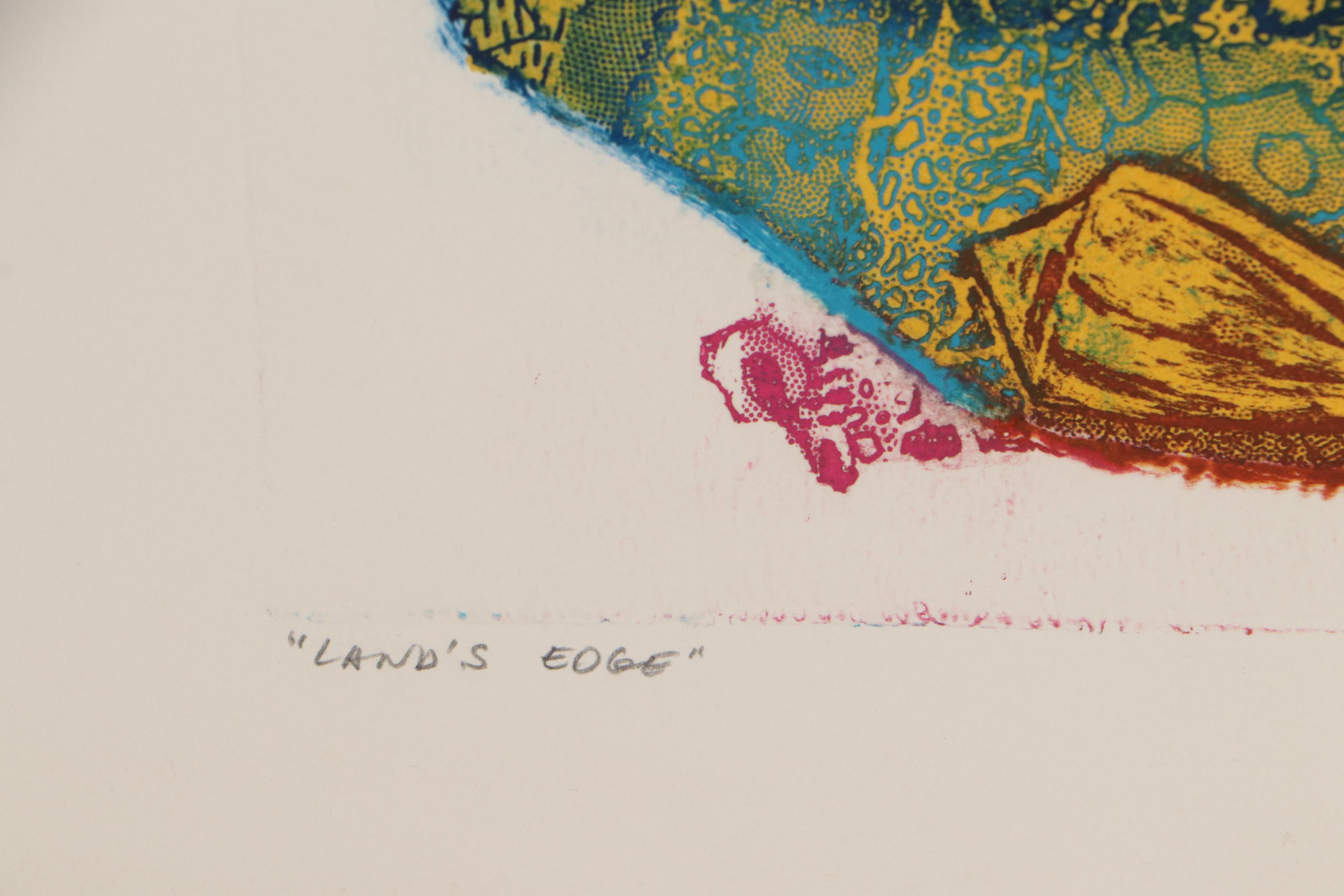Bernece Berkman-Hunter Color Etching With Aquatint "Land's Edge," 1977