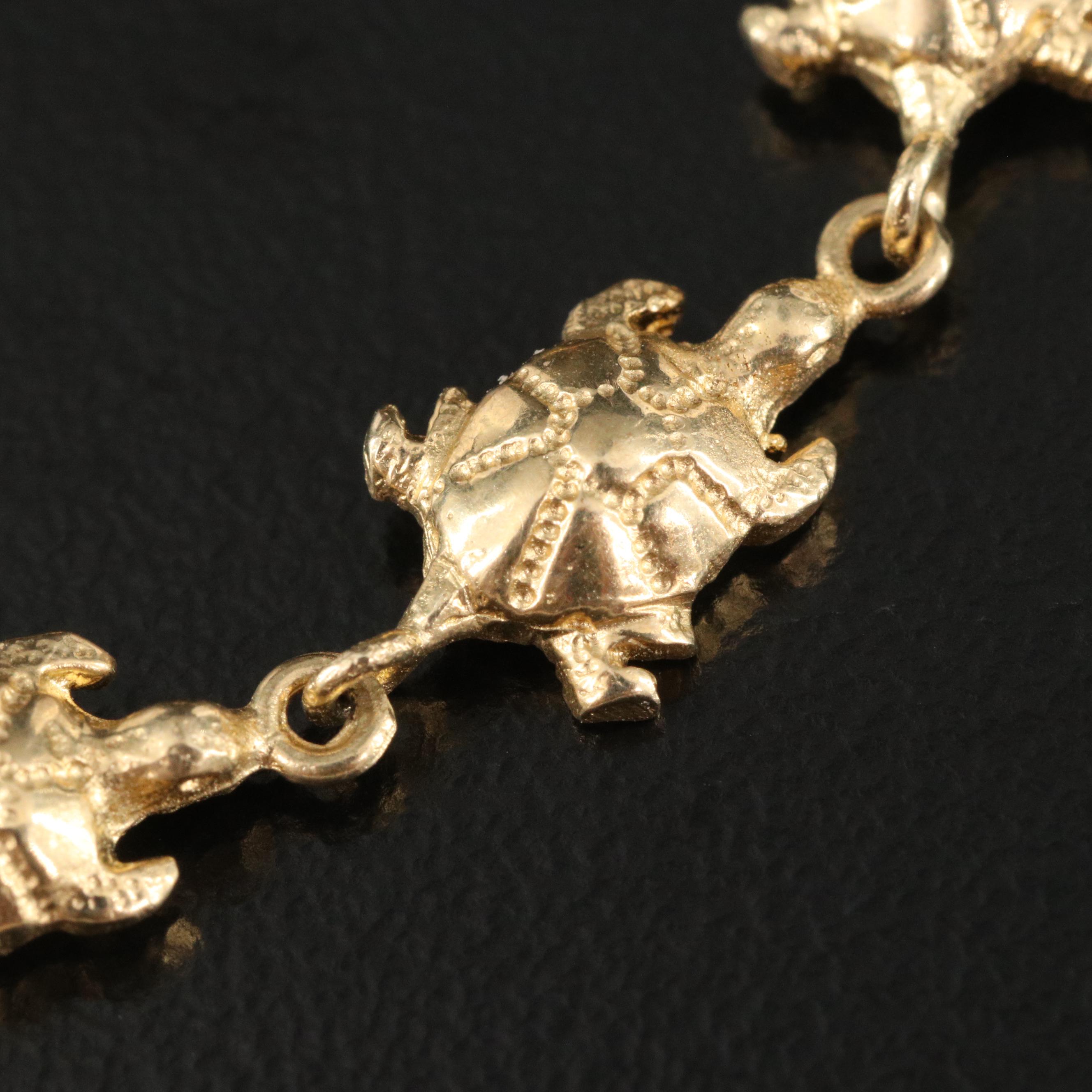 14K Turtle Link Bracelet