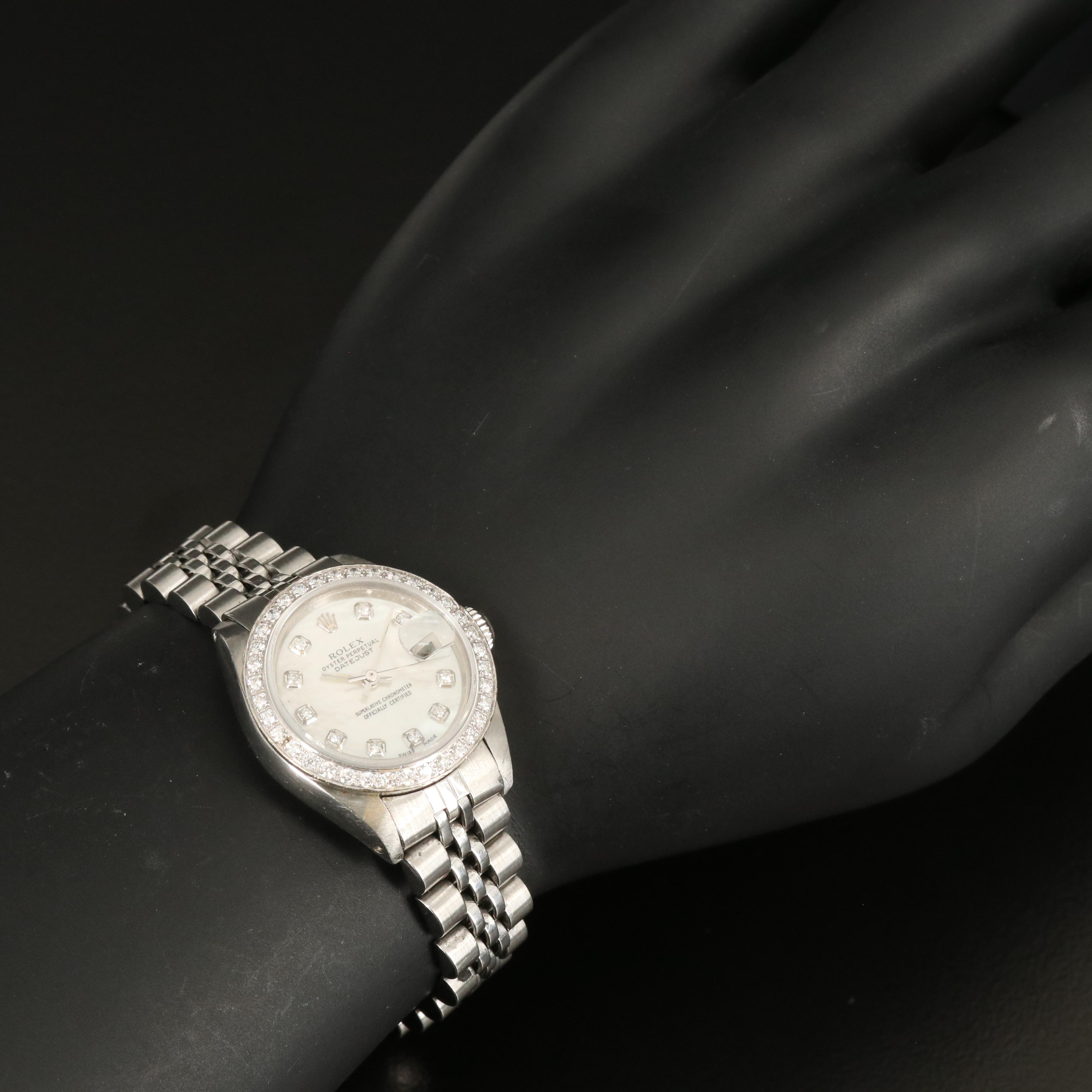 1978 Rolex Datejust Diamond Dial and Bezel Stainless Steel and 14K Watch