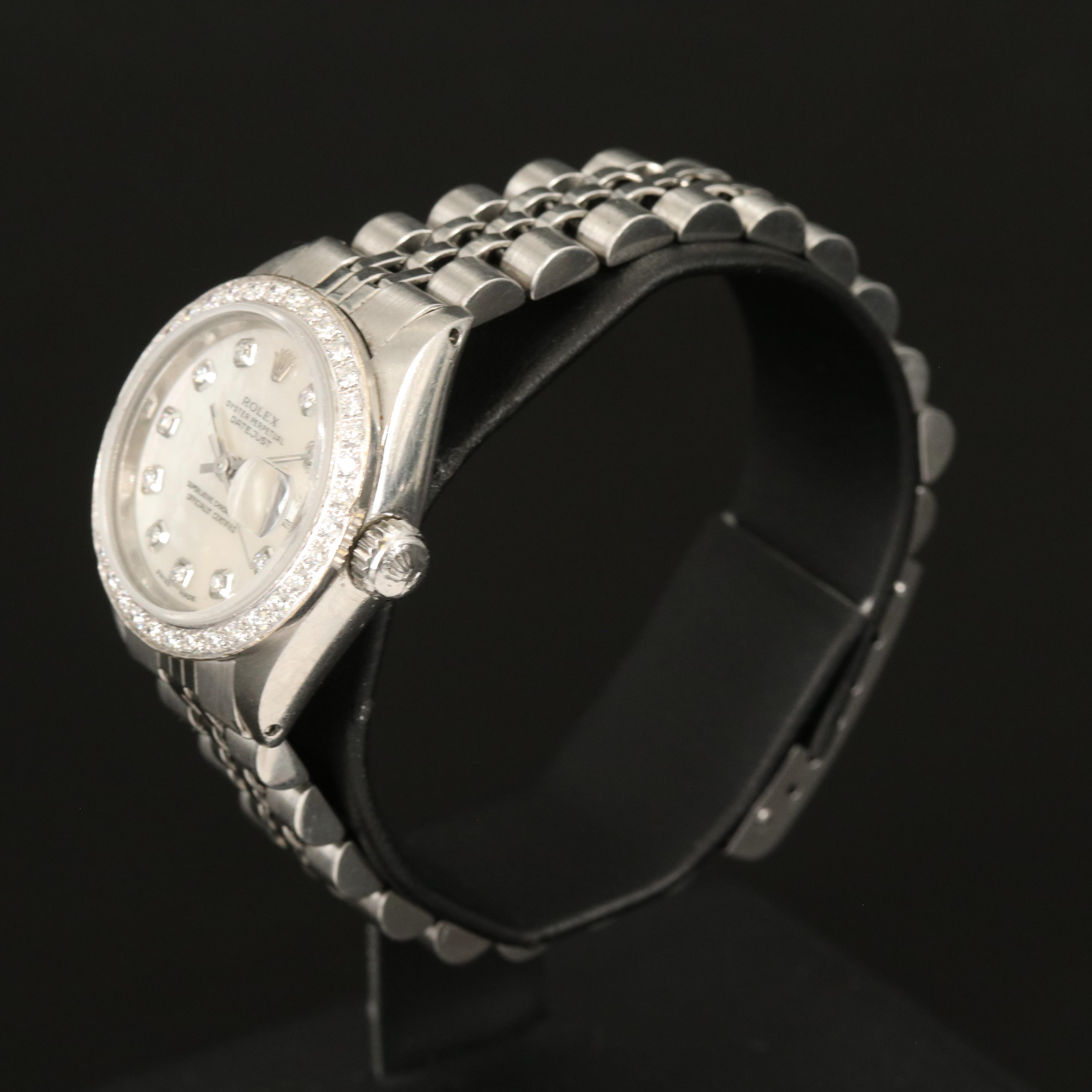 1978 Rolex Datejust Diamond Dial and Bezel Stainless Steel and 14K Watch