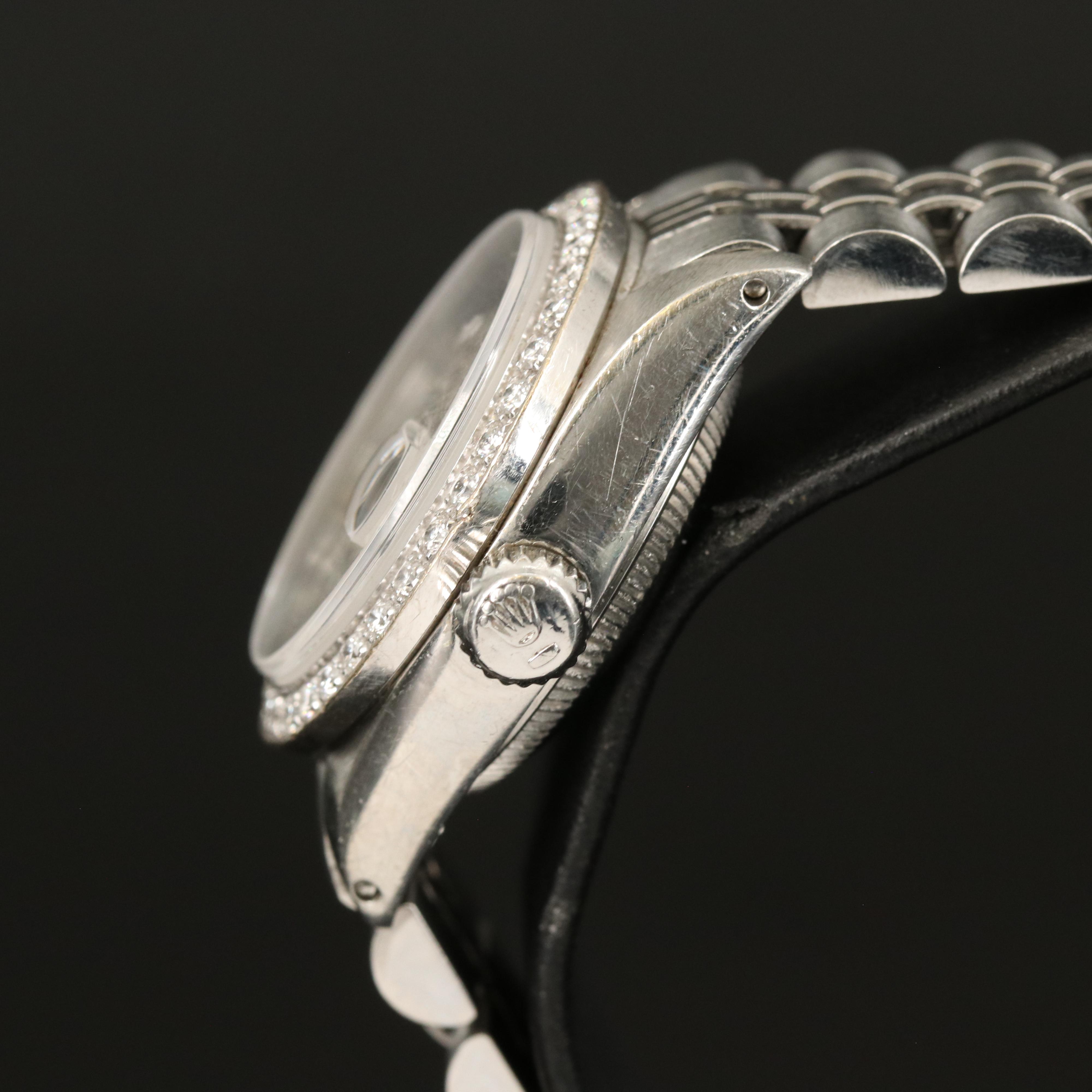 1978 Rolex Datejust Diamond Dial and Bezel Stainless Steel and 14K Watch