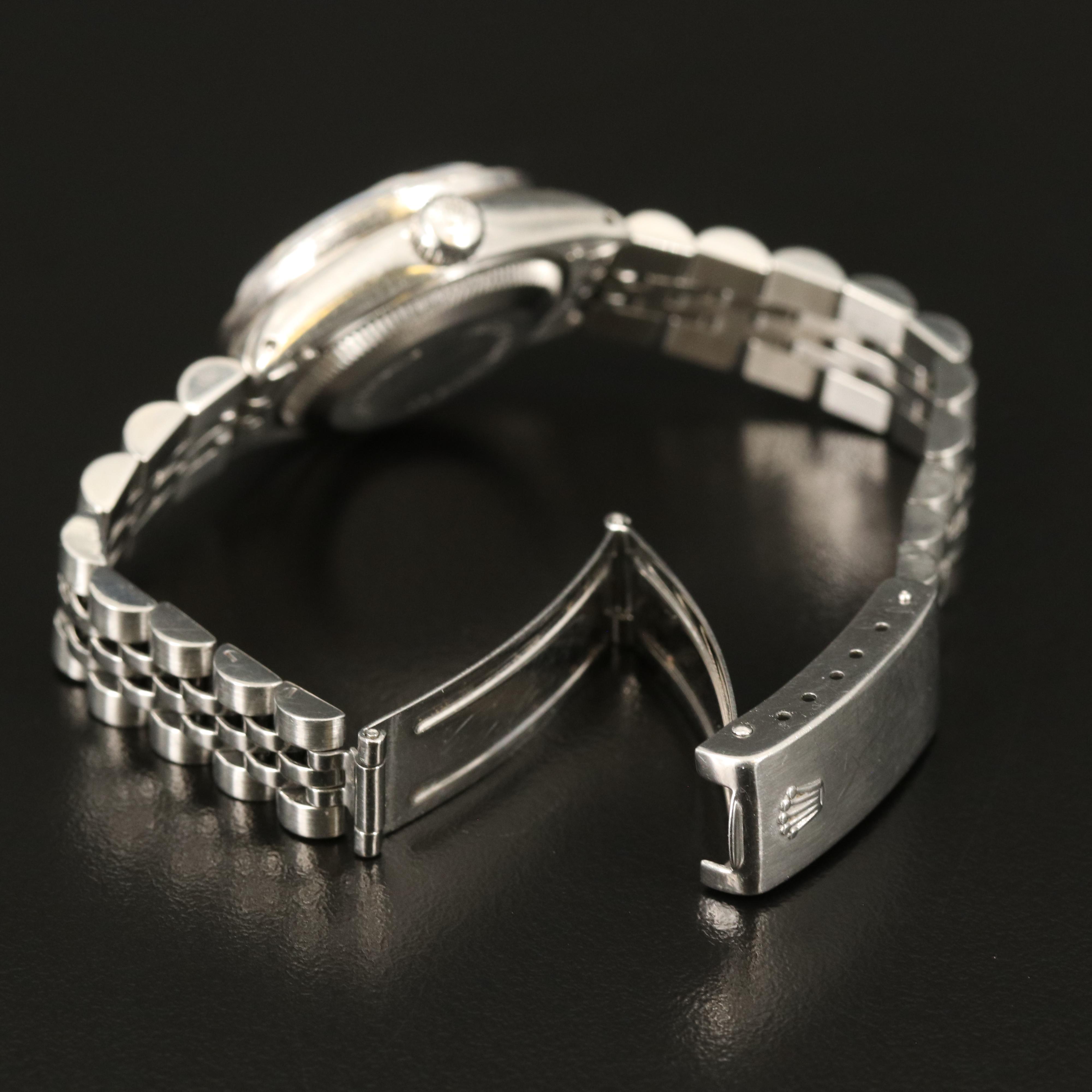 1978 Rolex Datejust Diamond Dial and Bezel Stainless Steel and 14K Watch