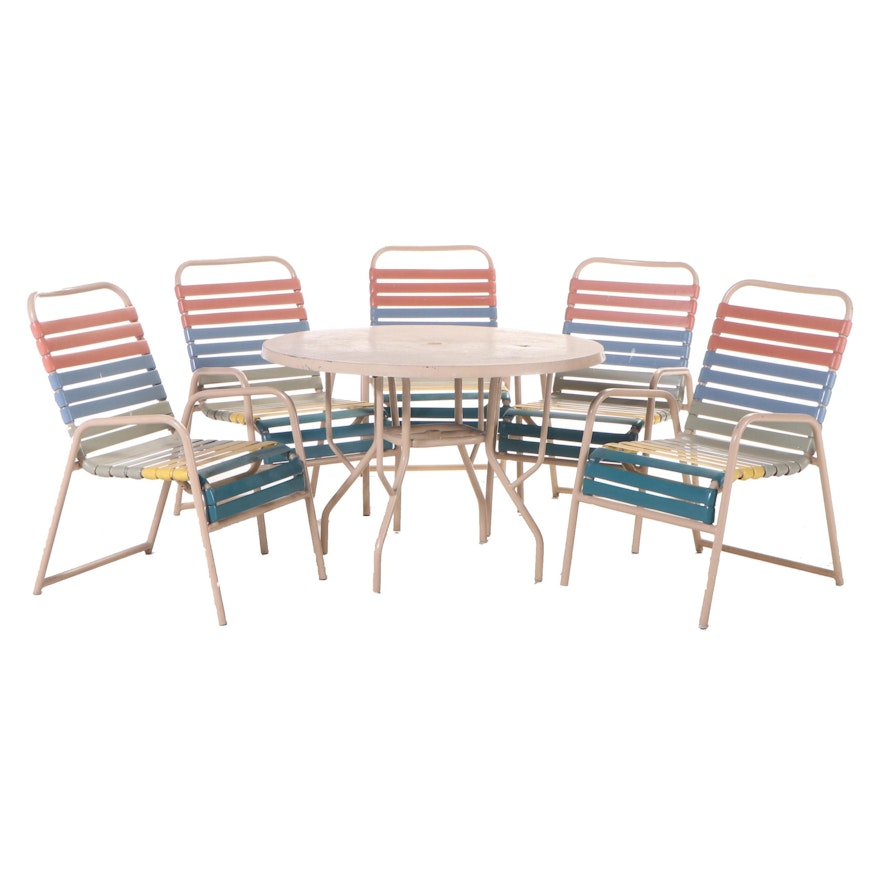 Multi-Colored Patio Dining Set, Vintage