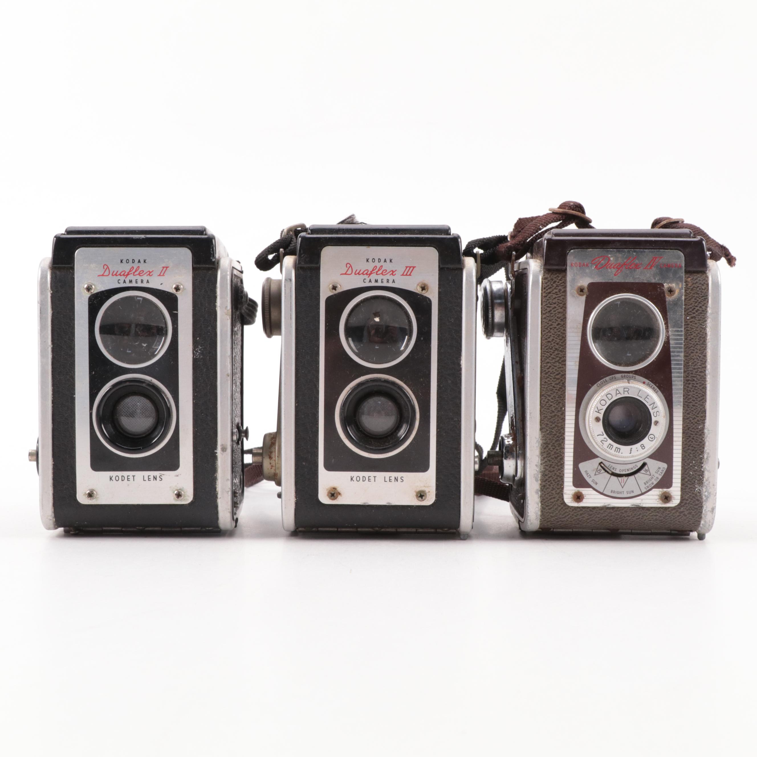 Kodak Duaflex II, III and IV 72mm TLR Cameras, Mid-20th Century