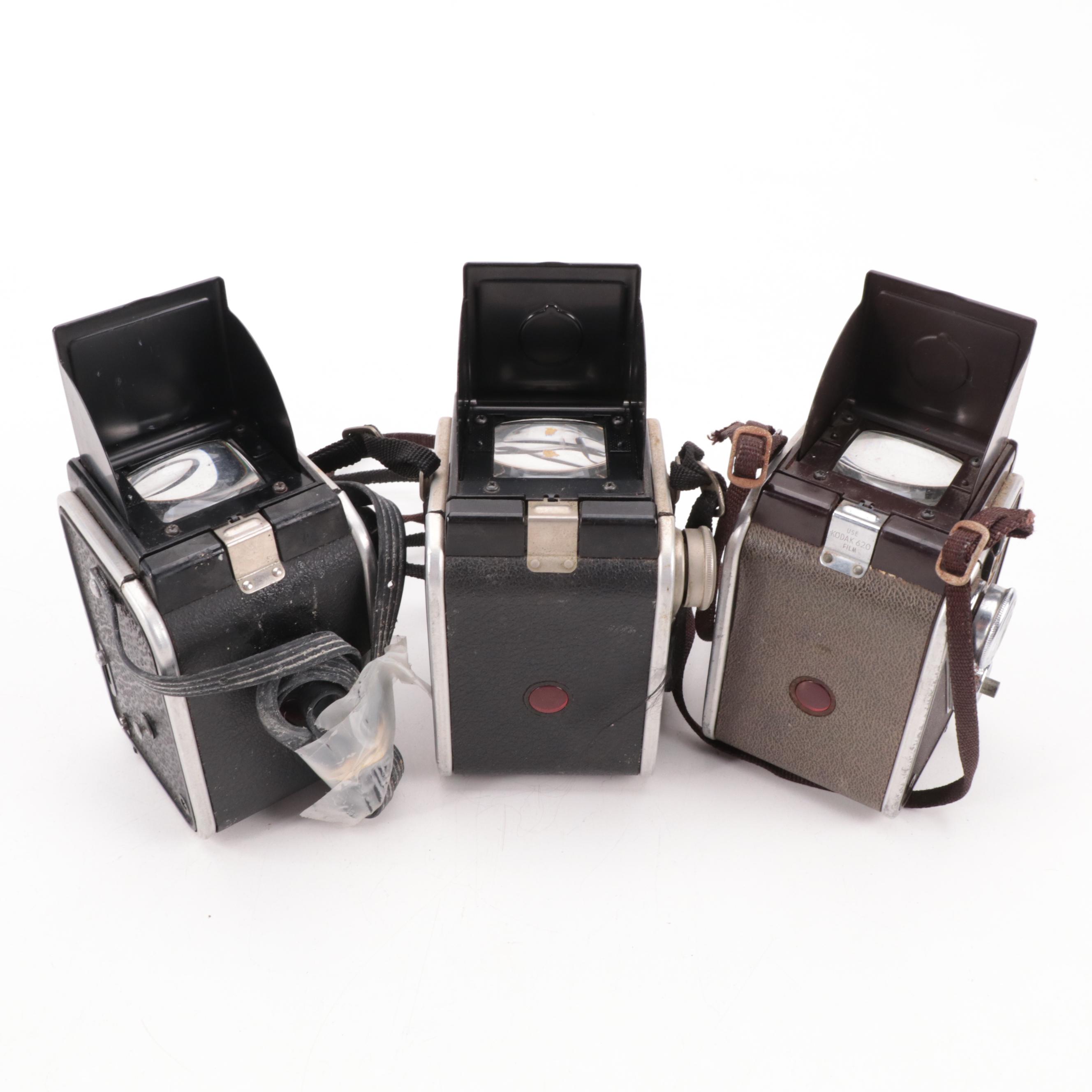 Kodak Duaflex II, III and IV 72mm TLR Cameras, Mid-20th Century
