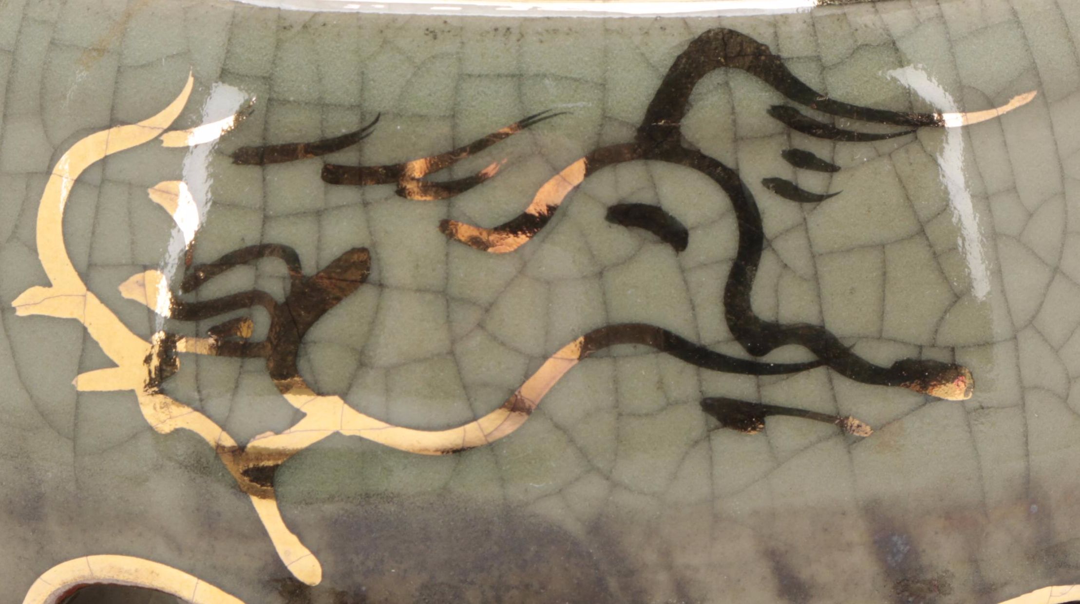 Obori Soma Ware Sacred Horse Stoneware Tea Pot, Cups, and Bowls