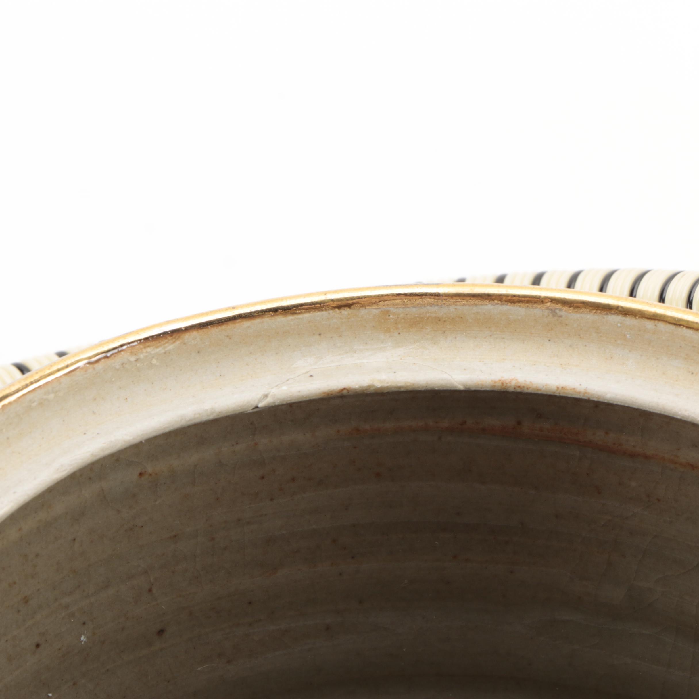 Obori Soma Ware Sacred Horse Stoneware Tea Pot, Cups, and Bowls