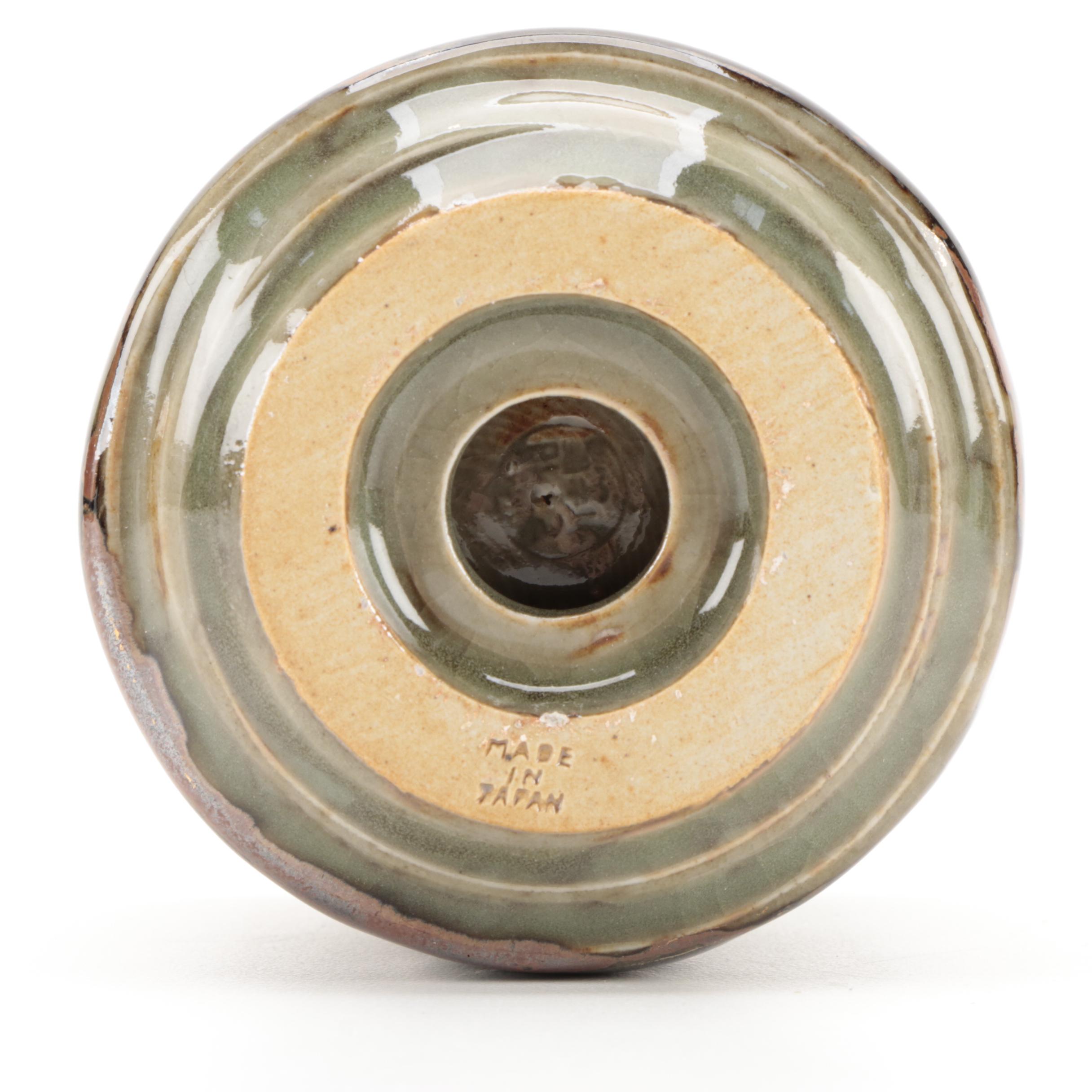 Obori Soma Ware Sacred Horse Stoneware Tea Pot, Cups, and Bowls