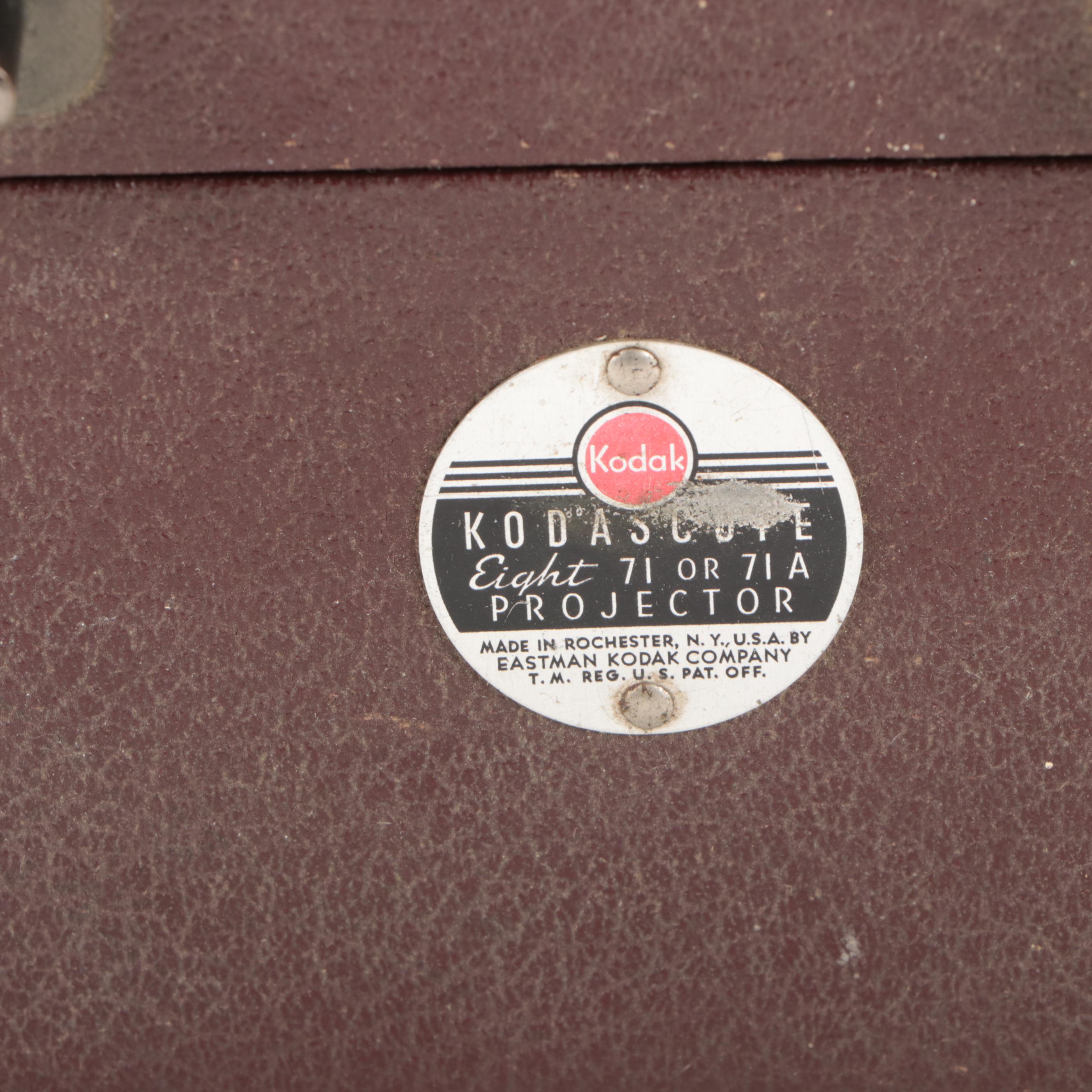 Kodak Kodascope Eight-71A 8mm Film Projector with Case, 1930s