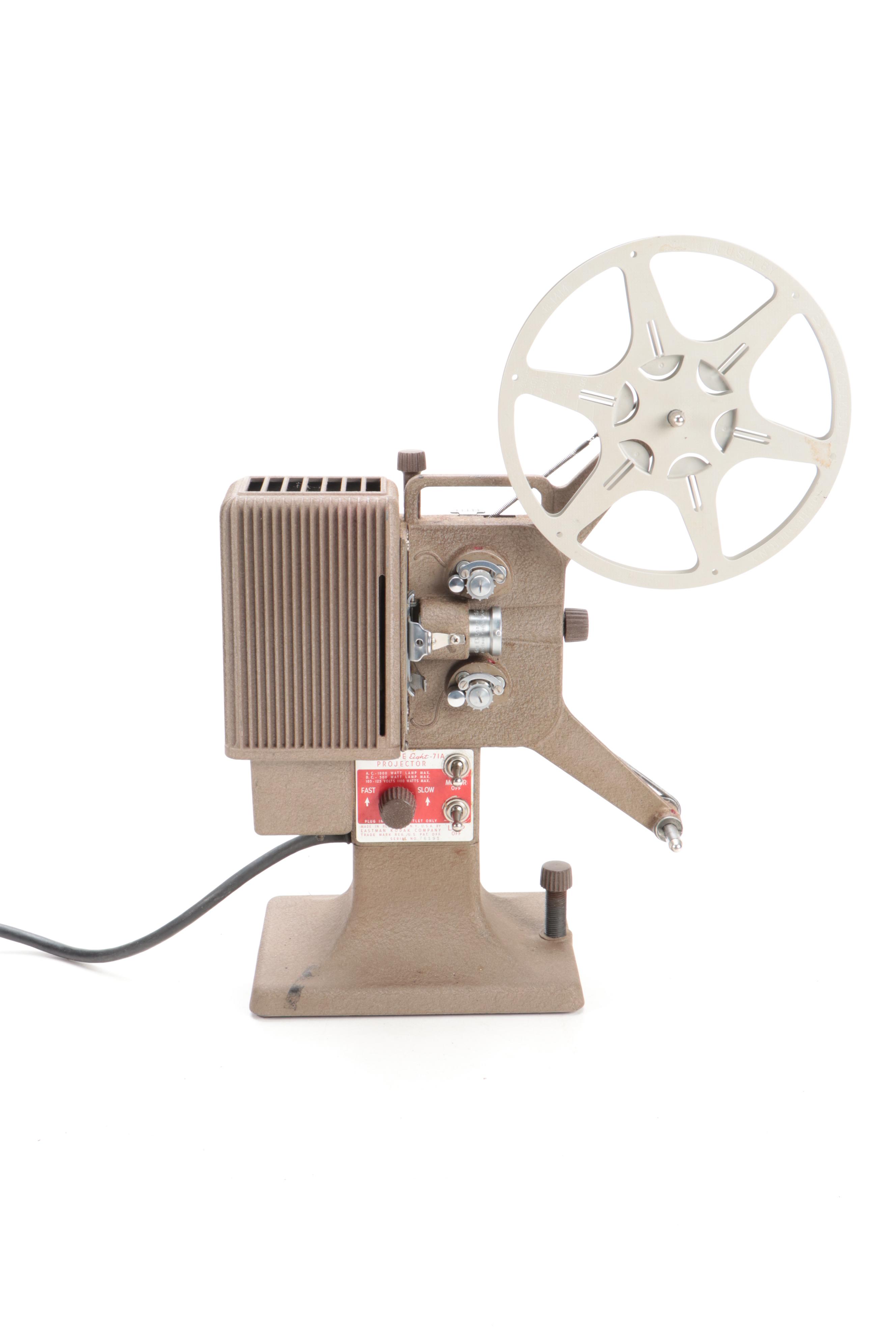 Kodak Kodascope Eight-71A 8mm Film Projector with Case, 1930s