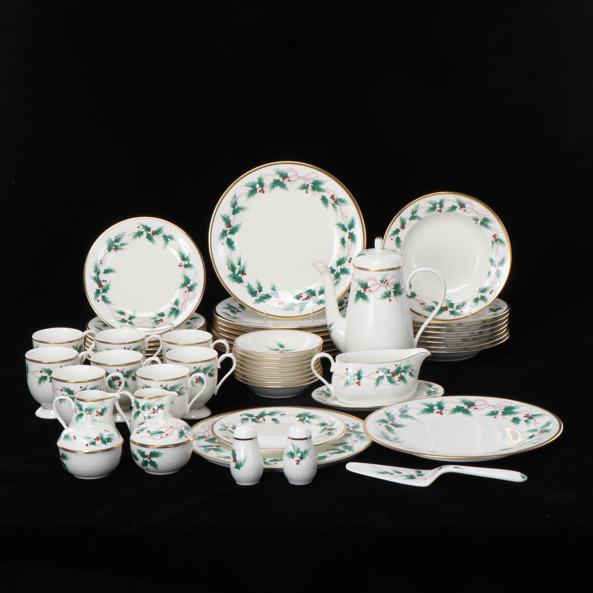 Mikasa "Ribbon Holly" Bone China Dinnerware and Serveware