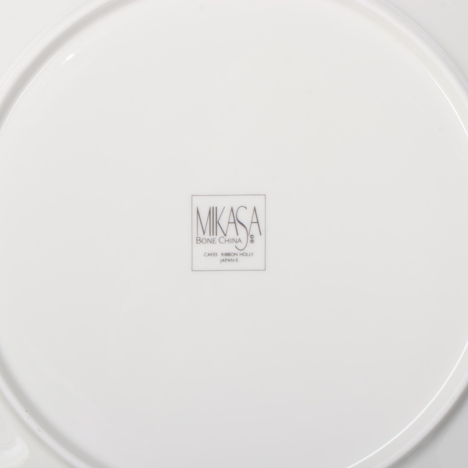 Mikasa "Ribbon Holly" Bone China Dinnerware and Serveware