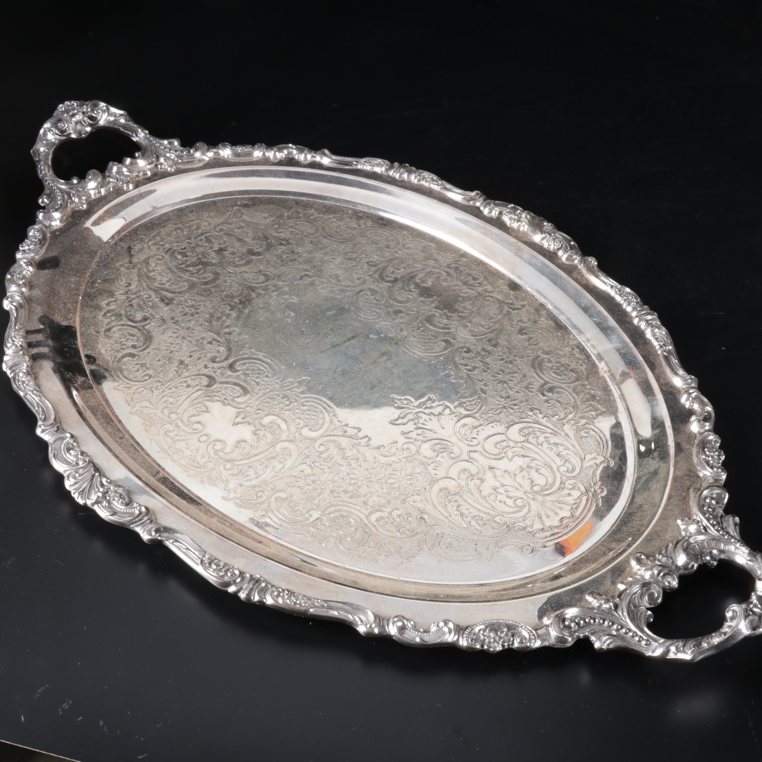 Wallace "Baroque" Silver Plate Coffee and Tea Service, Mid to Late 20th Century