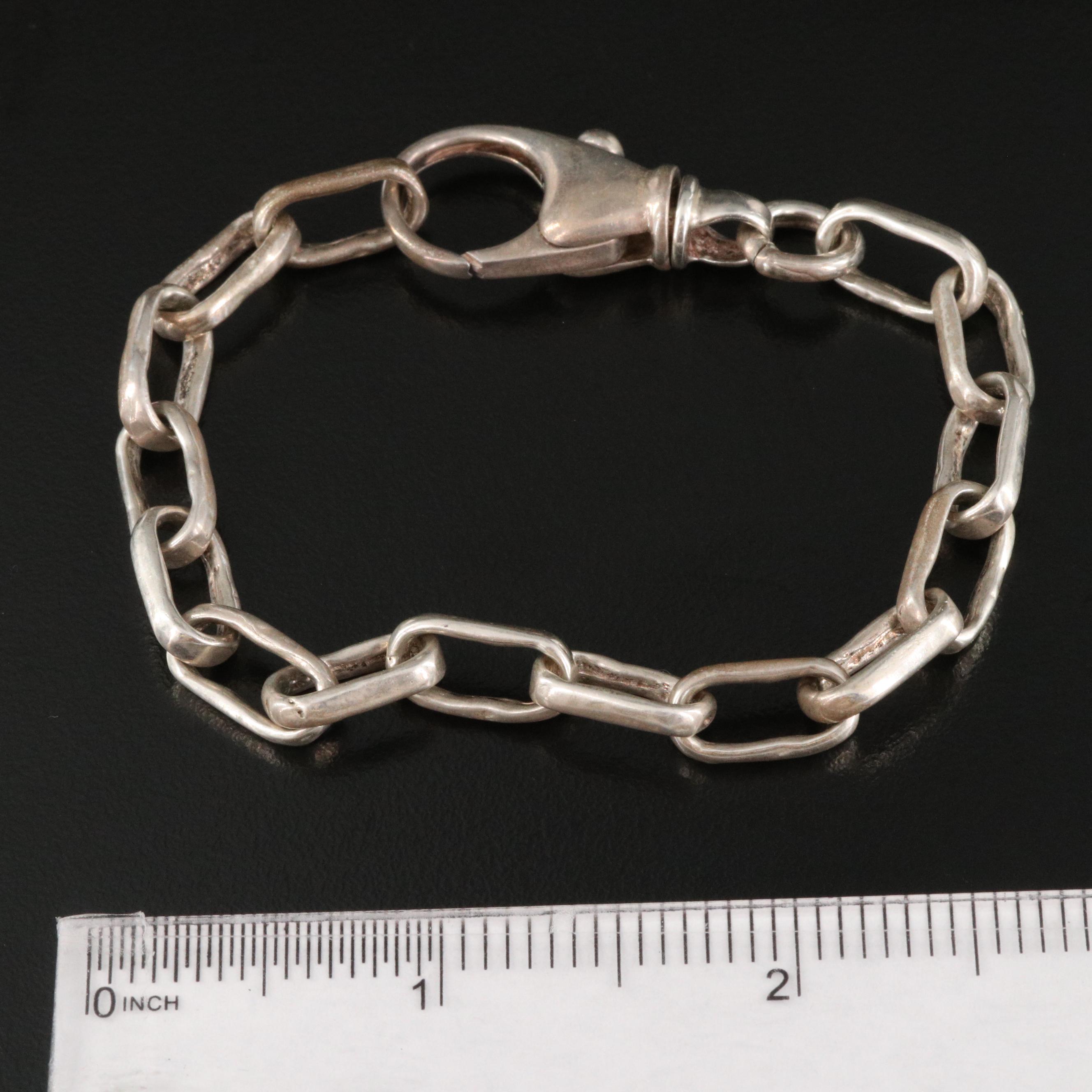 Sterling Silver Fancy Link Bracelets and Anklet