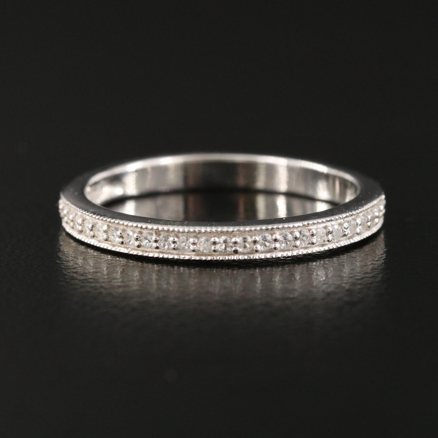 Sterling Silver Zircon Band