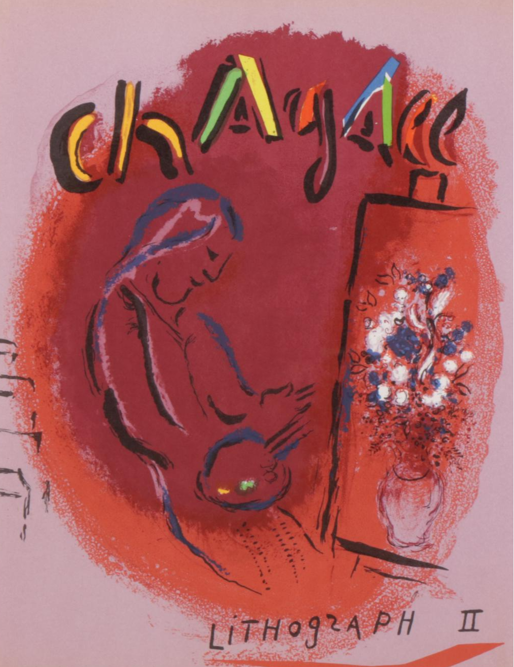 Marc Chagall Color Lithograph Cover From "Chagall Lithograph II," 1963