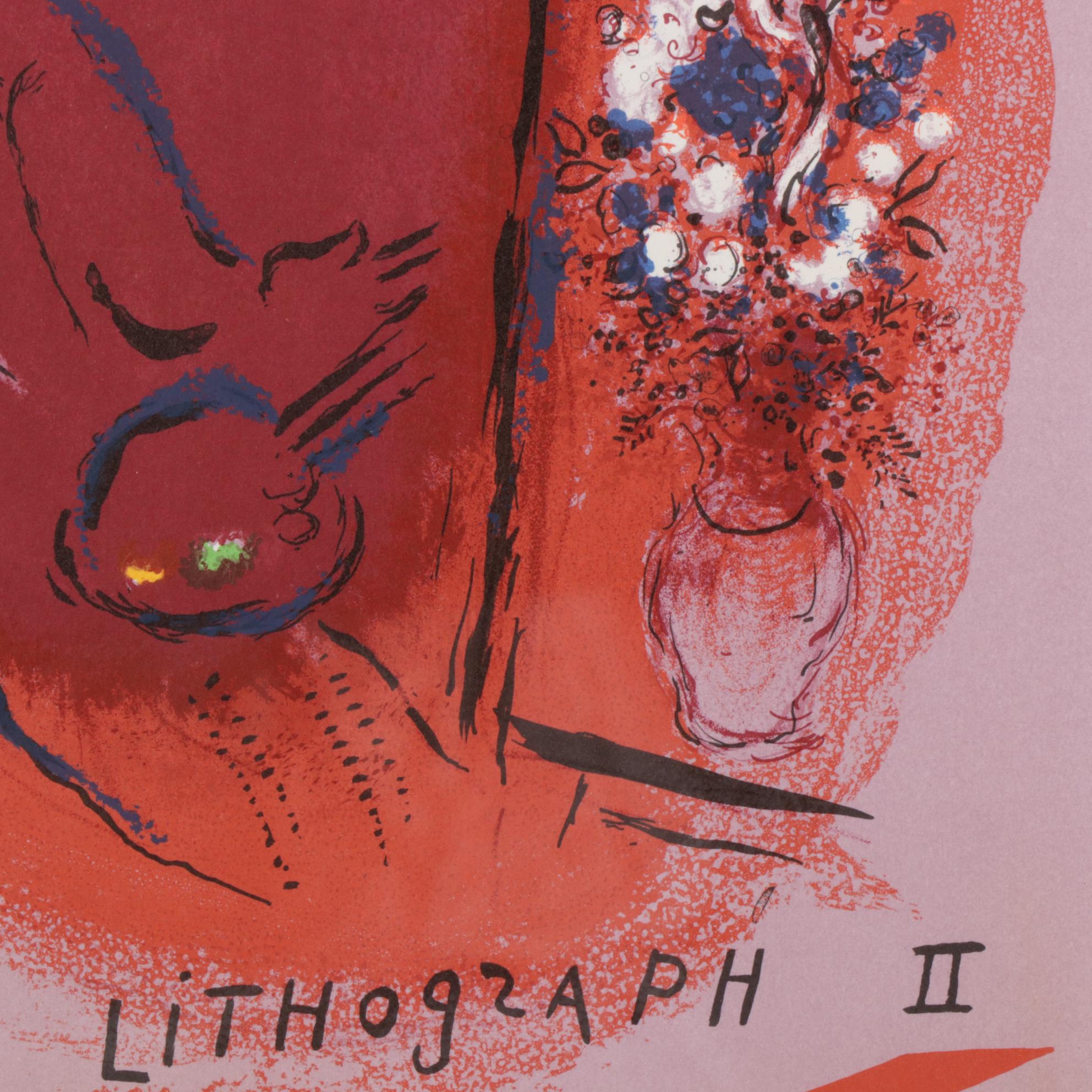 Marc Chagall Color Lithograph Cover From "Chagall Lithograph II," 1963