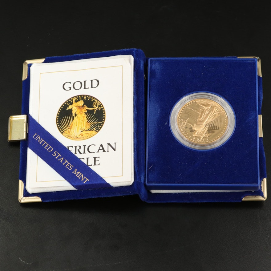 1986-W 1 Troy Ounce Proof $50 American Eagle Gold Bullion Coin