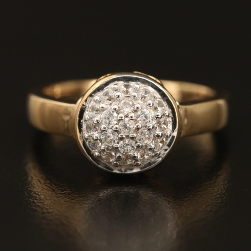 Sterling Pavé Zircon Dome Ring