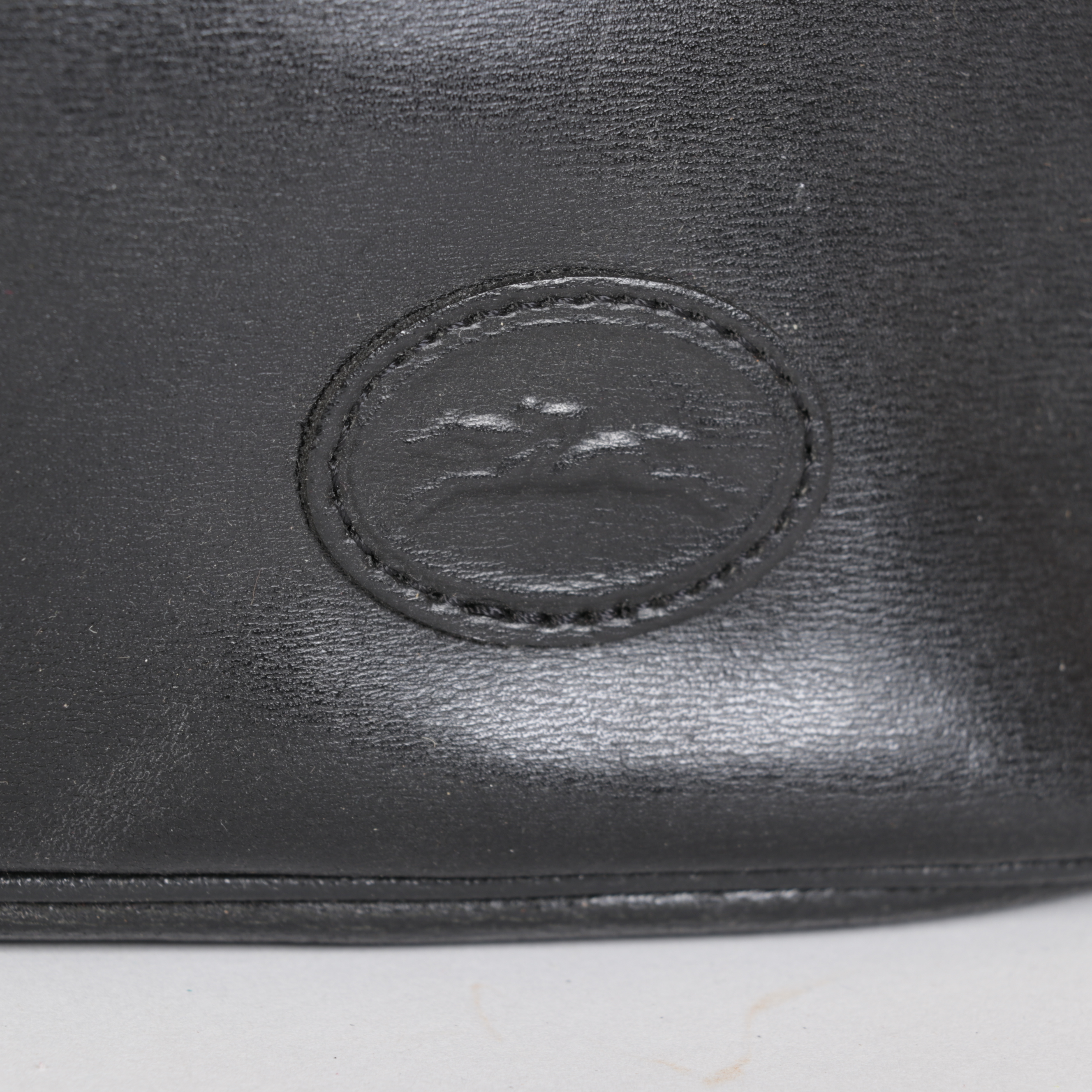 Longchamp Zip-Around Shoulder Bag in Black Leather