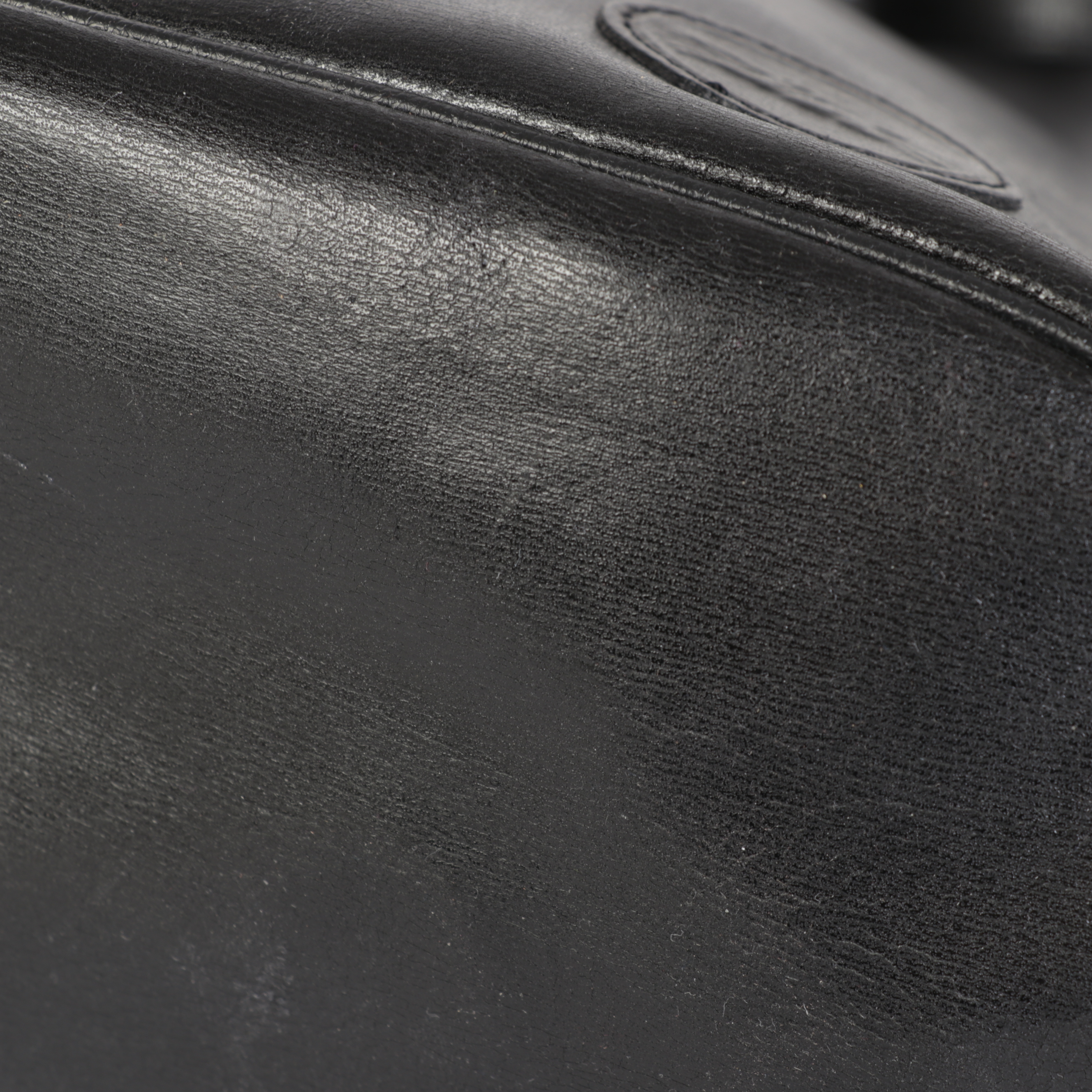 Longchamp Zip-Around Shoulder Bag in Black Leather