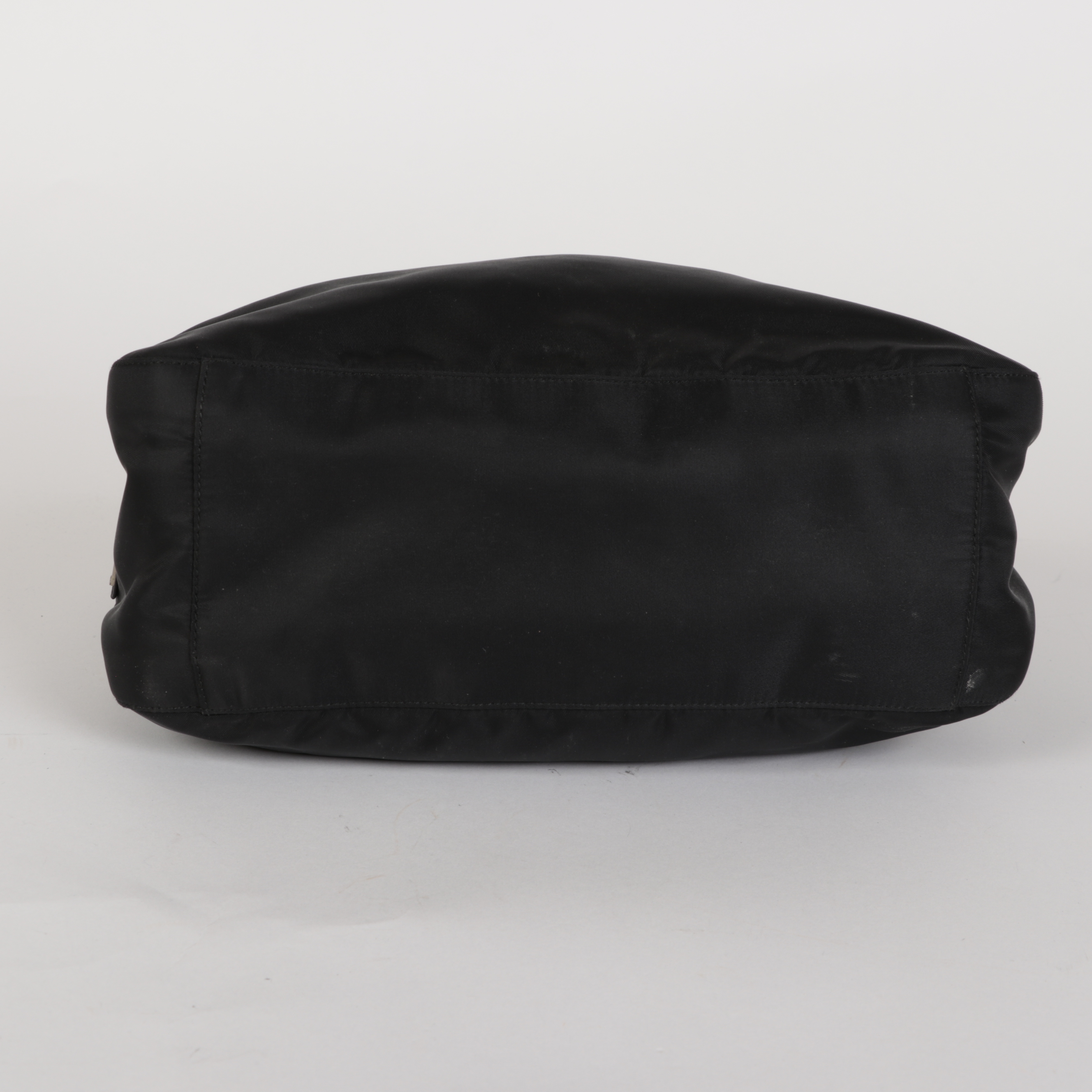 Prada Shoulder Bag in Black Tessuto Nylon with Transparent Handles