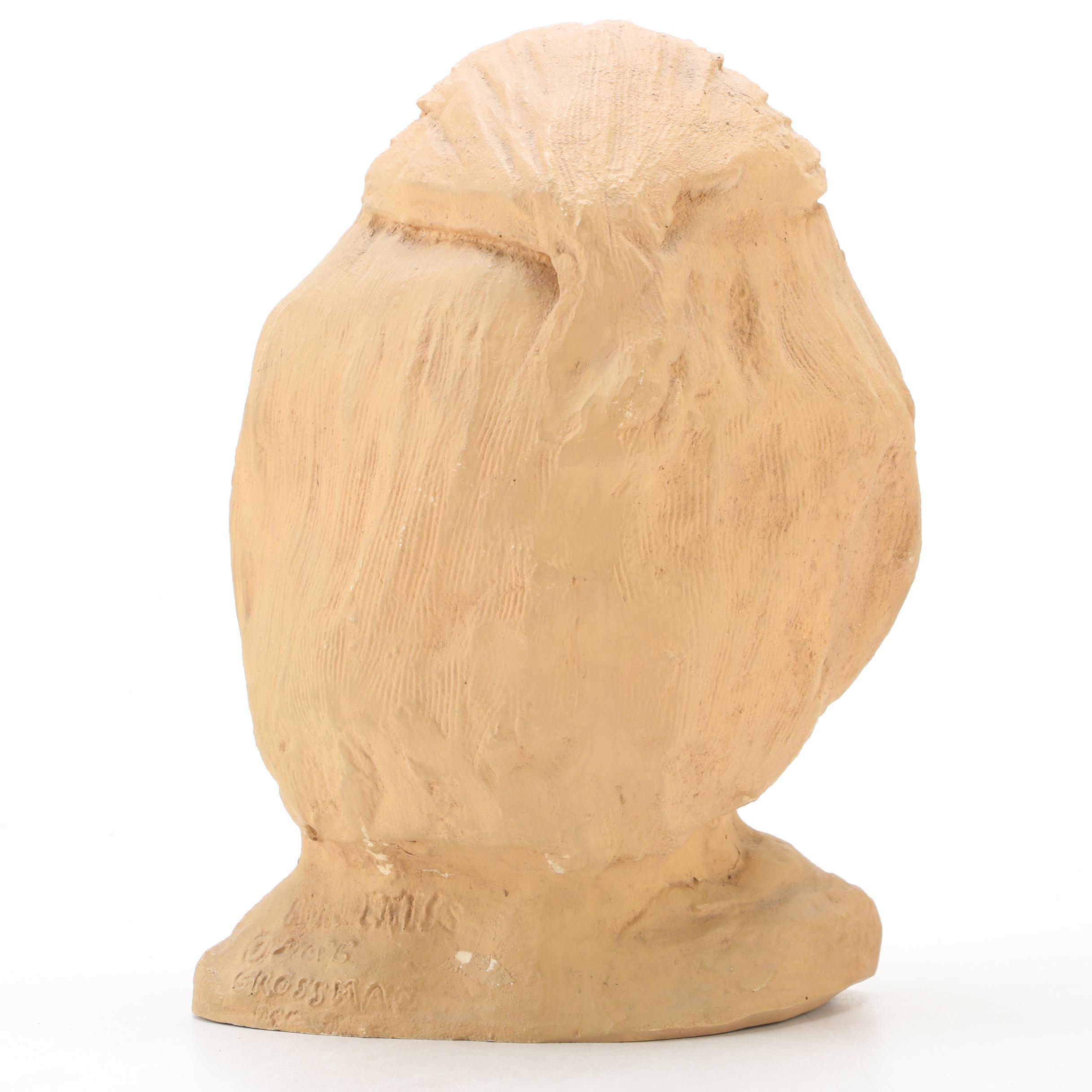 Ann Entis Terracotta Angel Figure with Cast Resin Bust, Late 20th Century